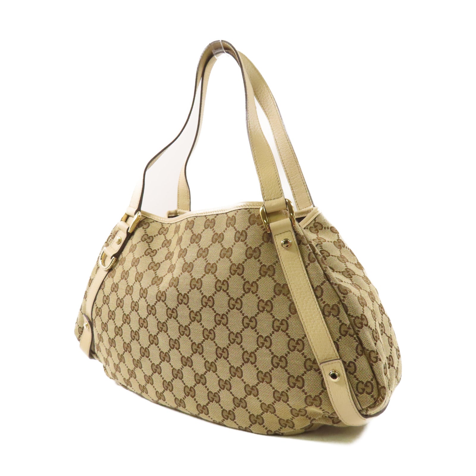 GUCCI 帆布Shoulder Bag金扣肩背袋