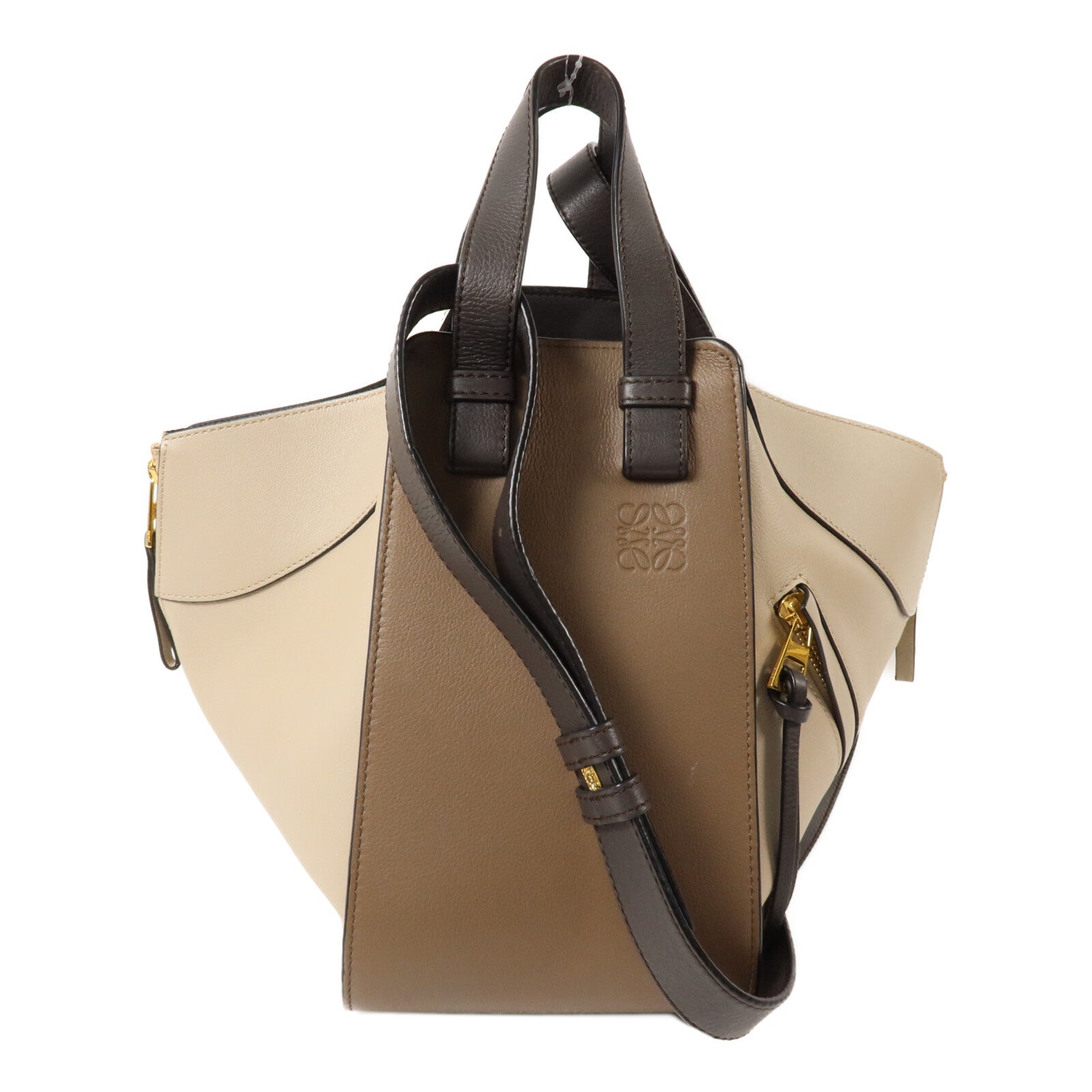 LOEWE 牛皮皮革Hammock Medium手挽肩背兩用袋
