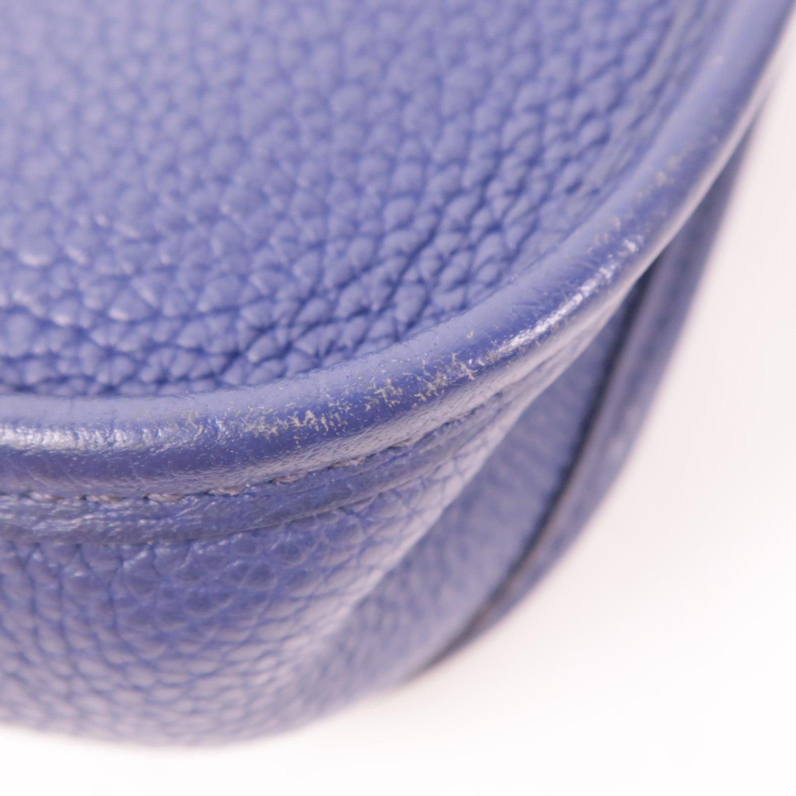 HERMES Clemence皮革Evelyne TPM金扣肩背袋Bleu Saphir