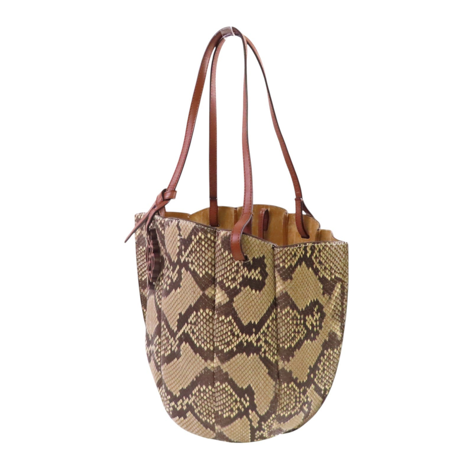 LOEWE 蛇皮皮革Shell Tote Small Tote Bag肩背袋