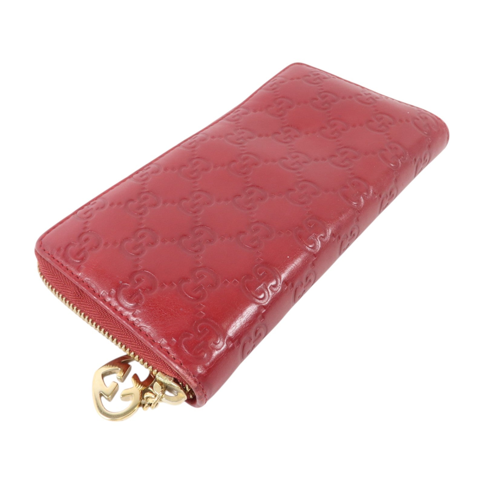 GUCCI 牛皮皮革Lovely Line Guccissima Zip-Around Long Wallet金扣長錢包
