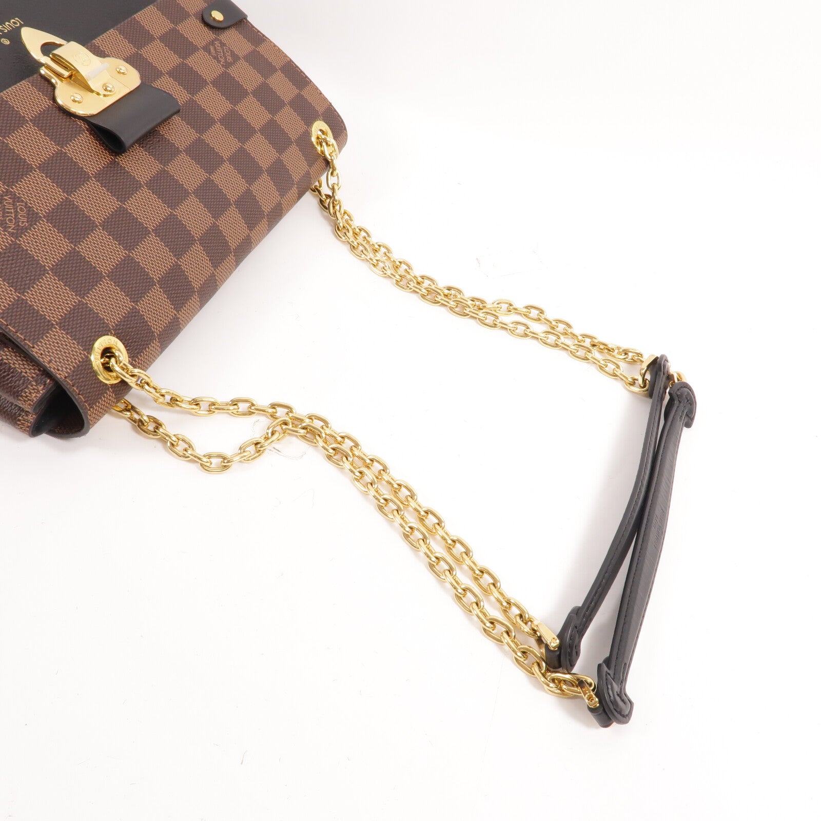 LOUIS VUITTON Damier Vavin PM金扣鏈帶肩背袋