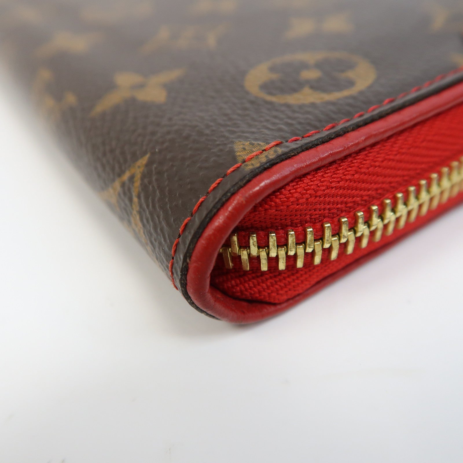 LOUIS VUITTON Monogram Retiro Zippy Wallet長錢包紅色/啡色