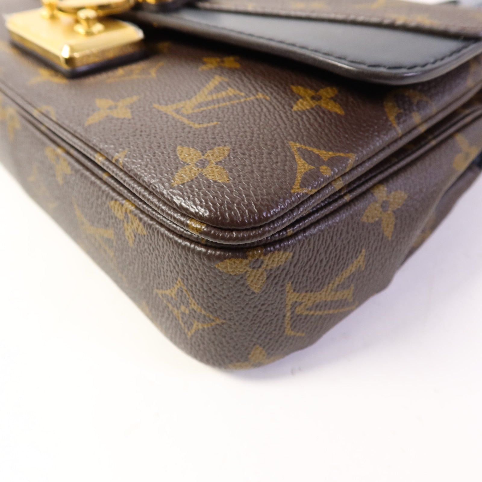 LOUIS VUITTON Monogram Marceau金扣肩背袋棕色