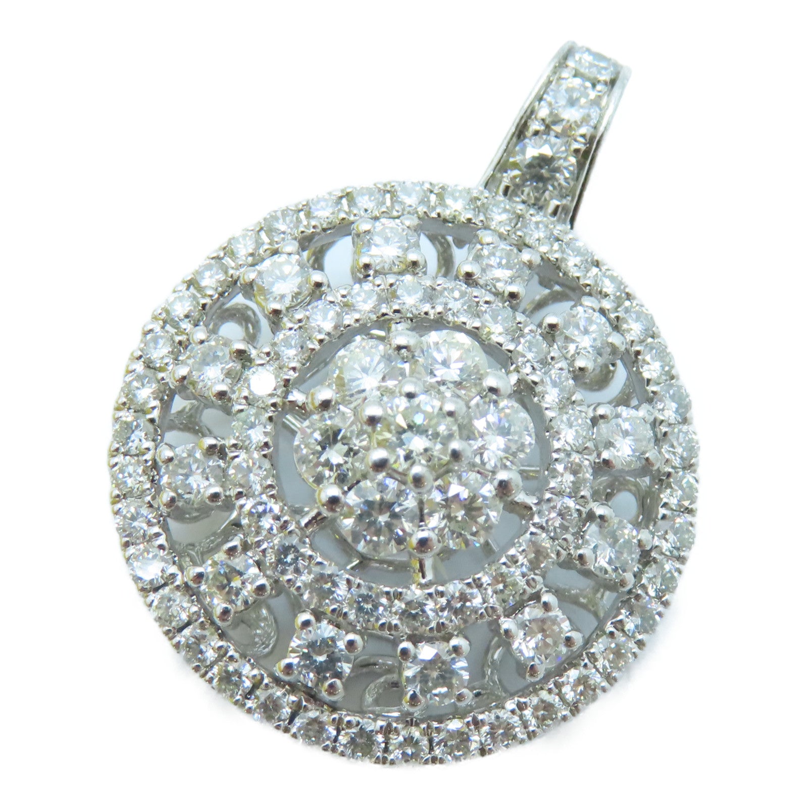 JEWELRY 18K白金Diamond Pendant Top 2.00ct鑚石吊墜