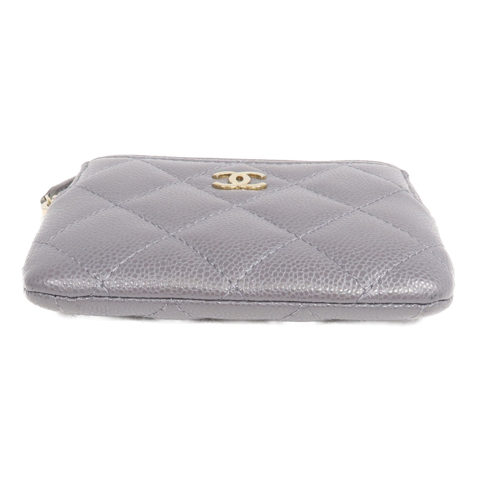 CHANEL 牛皮皮革Card Holder Matelasse金扣卡片套