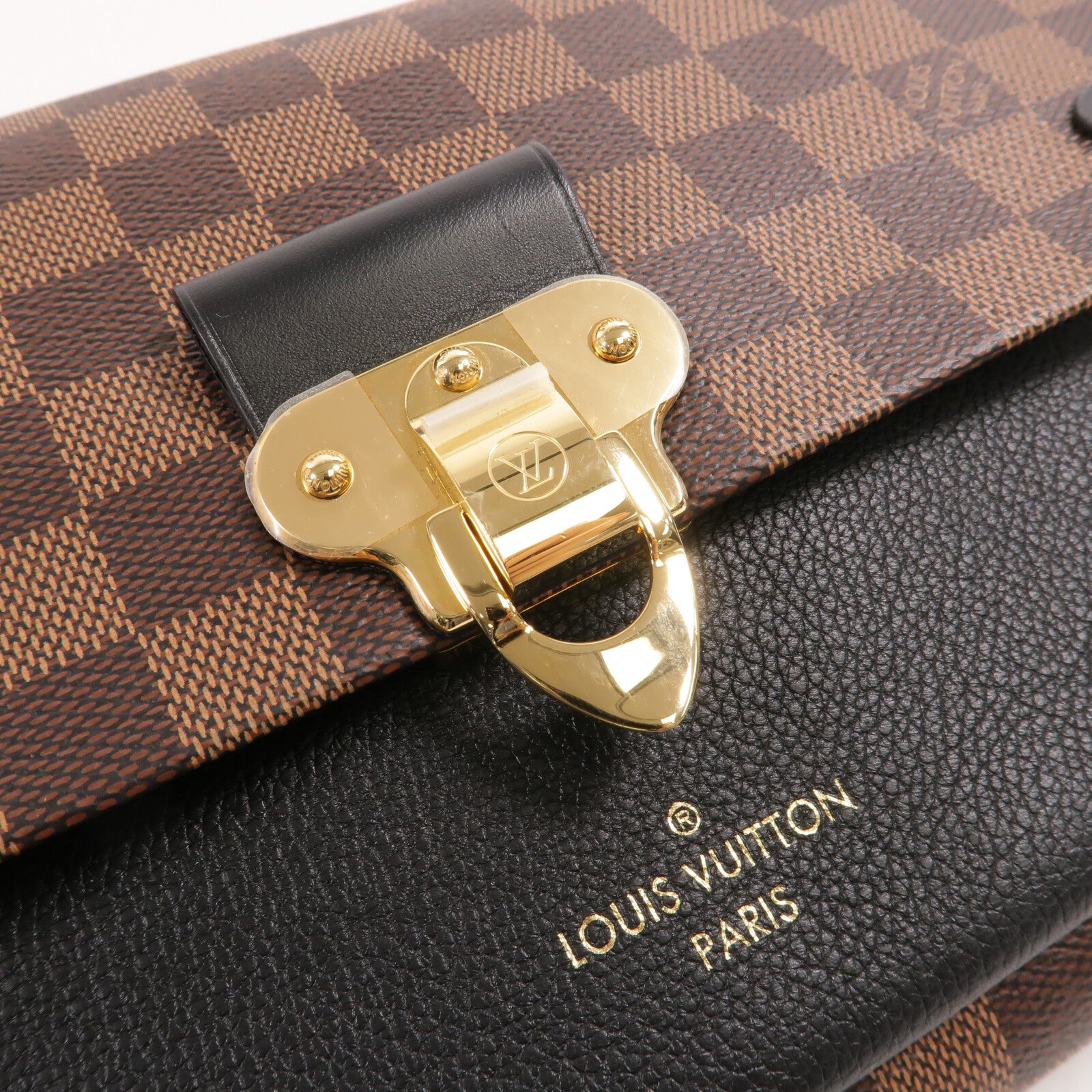 LOUIS VUITTON Damier Vavin PM金扣鏈帶肩背袋