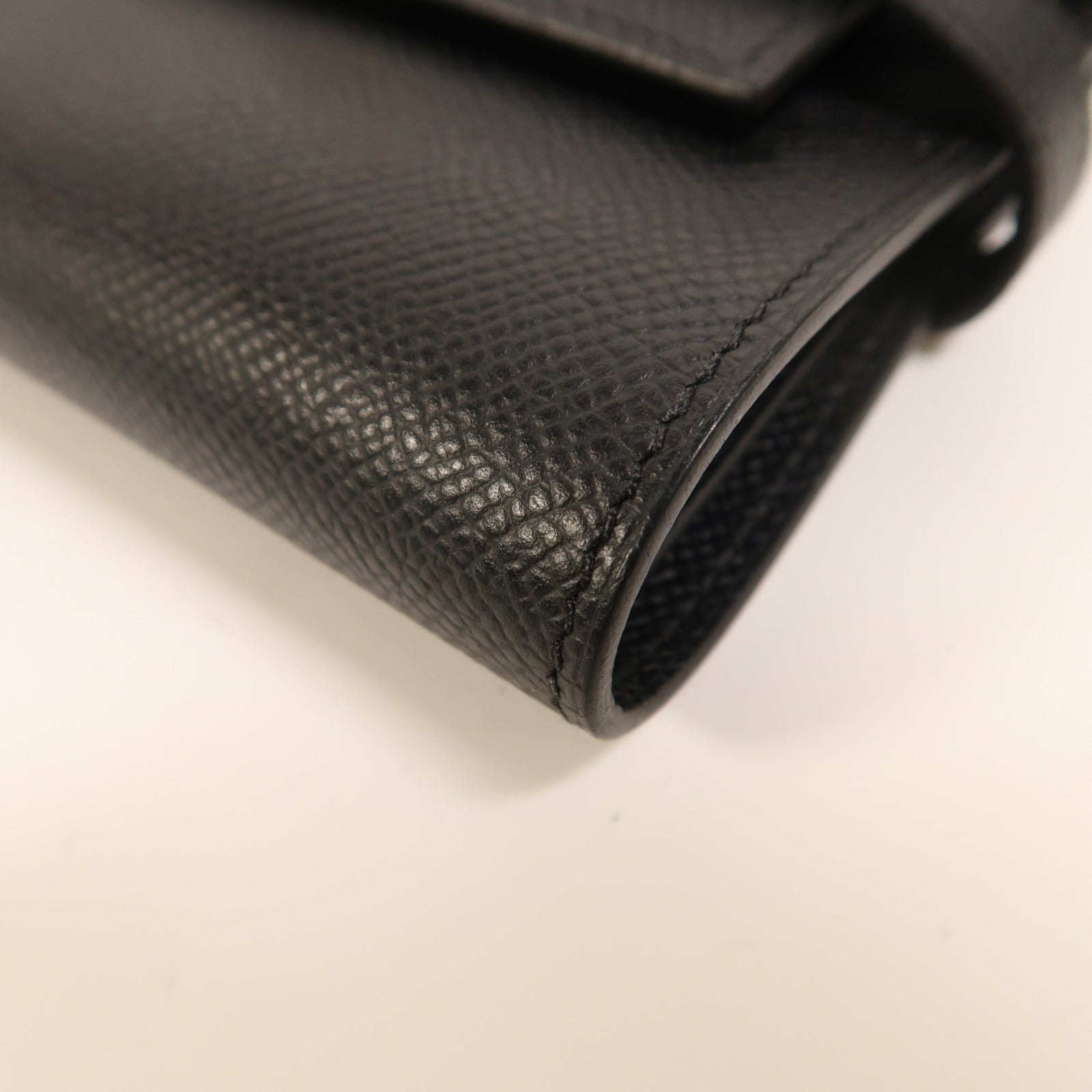 HERMES Epsom皮革Kelly Compact Wallet金扣錢包