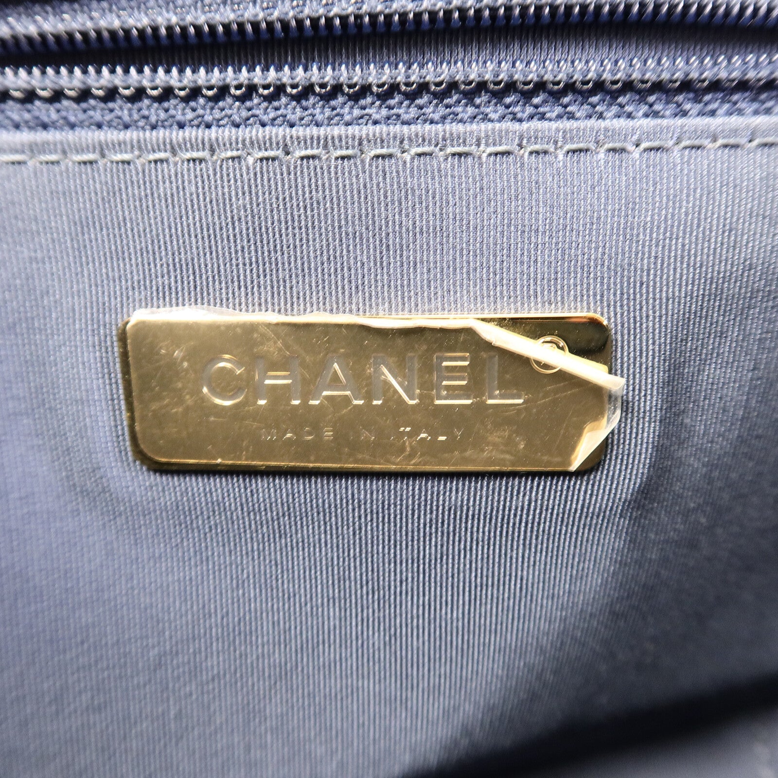 CHANEL 牛皮皮革Infinity鏈帶手挽肩背兩用袋