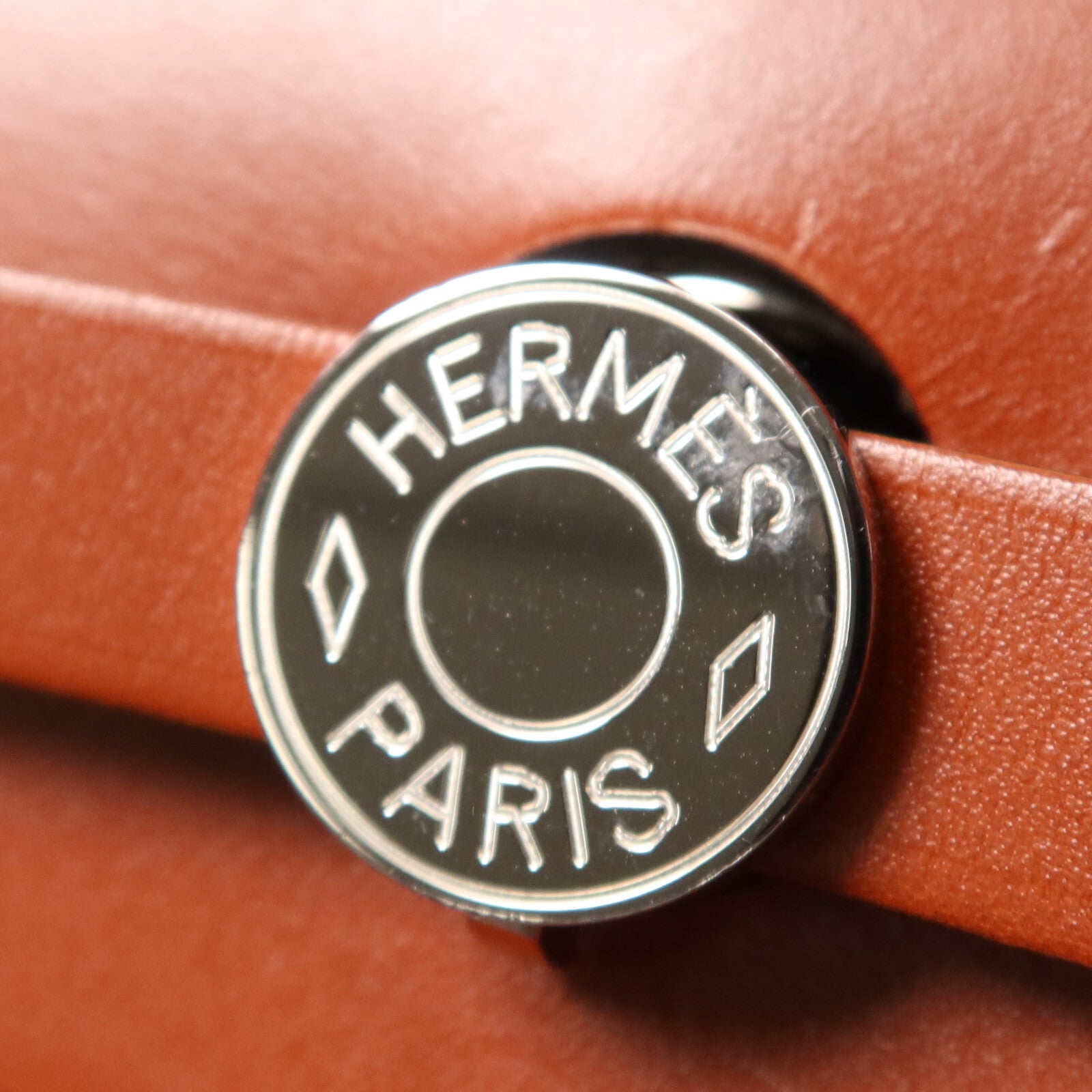 HERMES Toile H Herbag PM銀扣手挽肩背兩用袋Brique