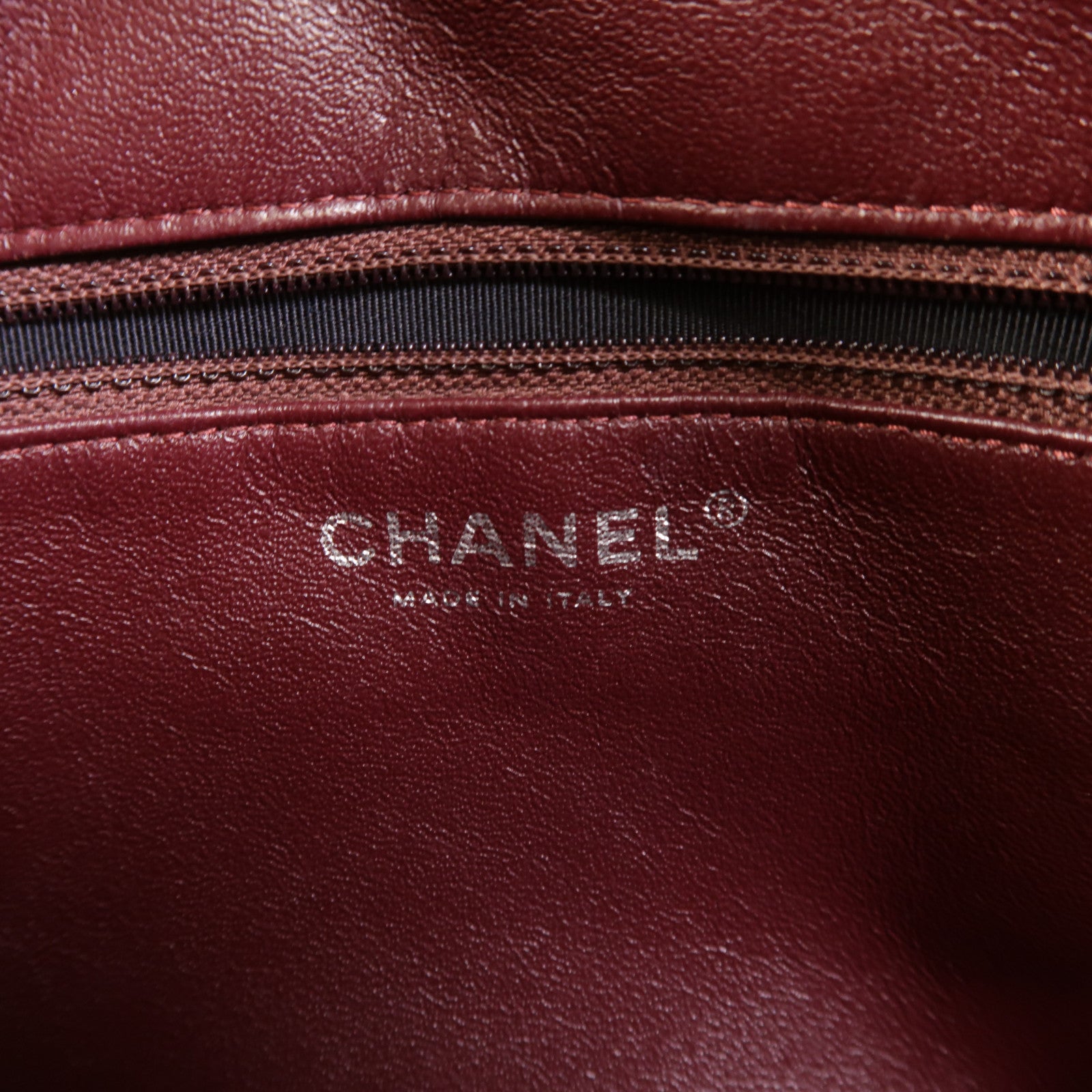 CHANEL 羊皮皮革Chain Shoulder銀扣鏈帶肩背袋