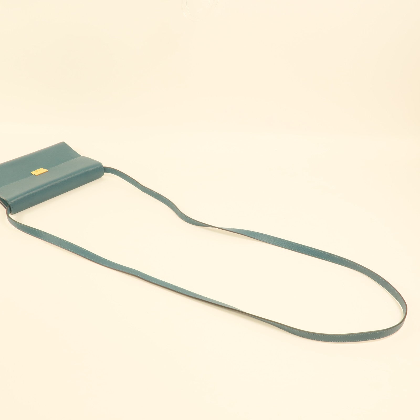 HERMES Epsom皮革Clic 16金扣肩背袋Malachite