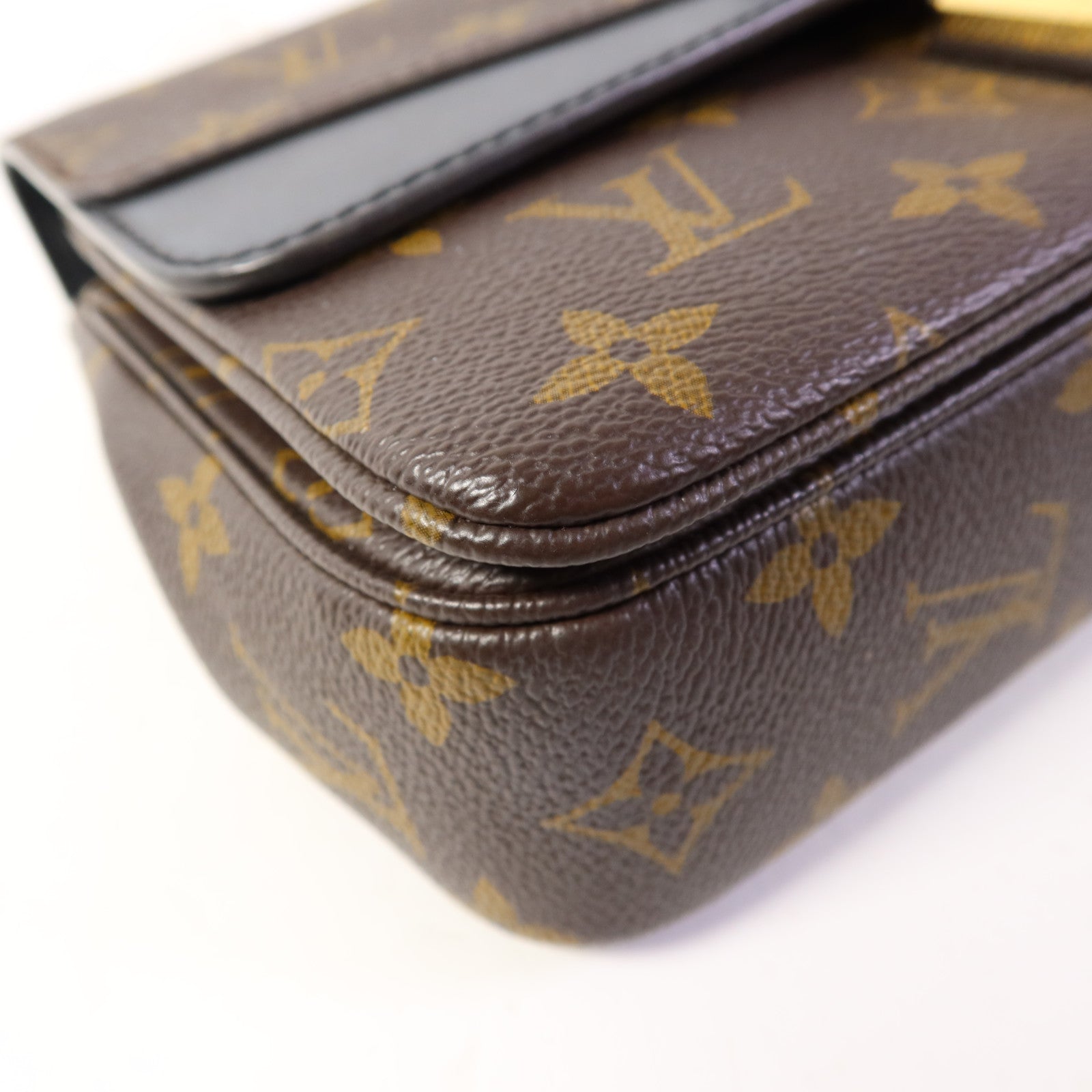 LOUIS VUITTON Monogram Marceau金扣肩背袋棕色