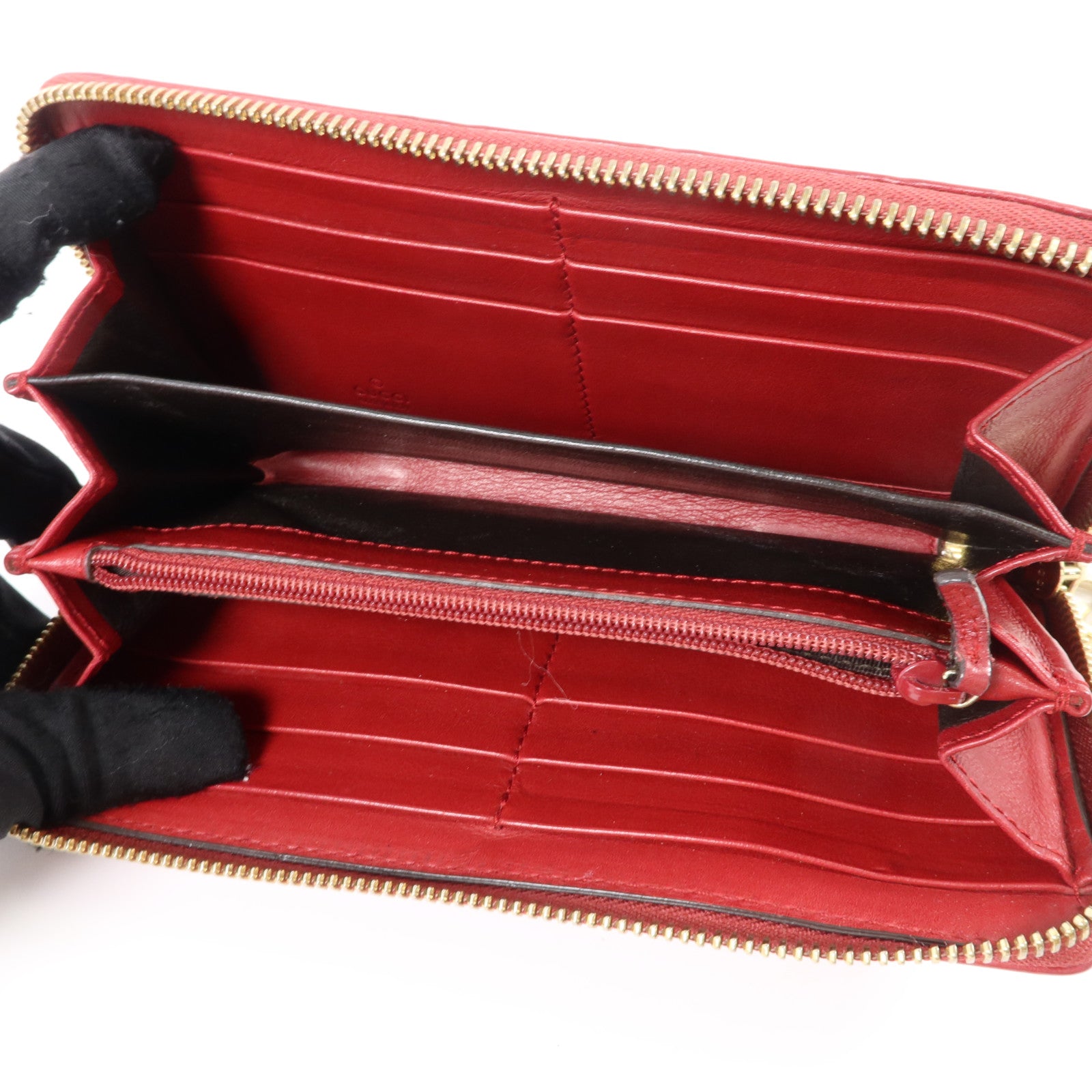 GUCCI 牛皮皮革Lovely Line Guccissima Zip-Around Long Wallet金扣長錢包