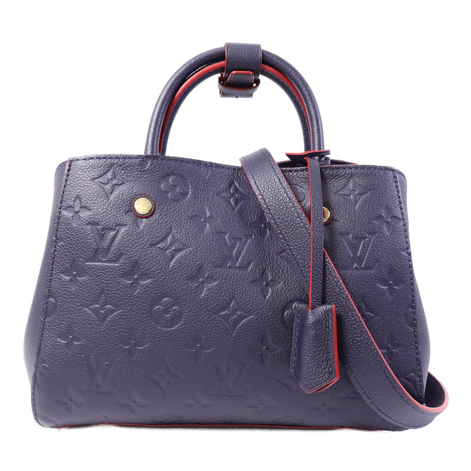 LOUIS VUITTON Monogram Empreinte Montaigne BB手挽肩背兩用袋