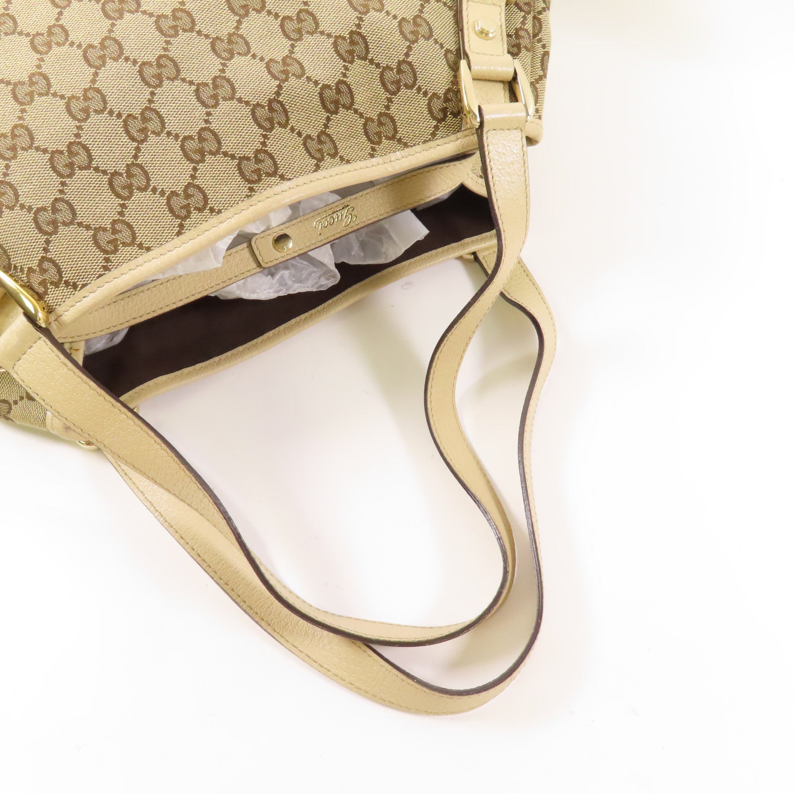 GUCCI 帆布Shoulder Bag金扣肩背袋