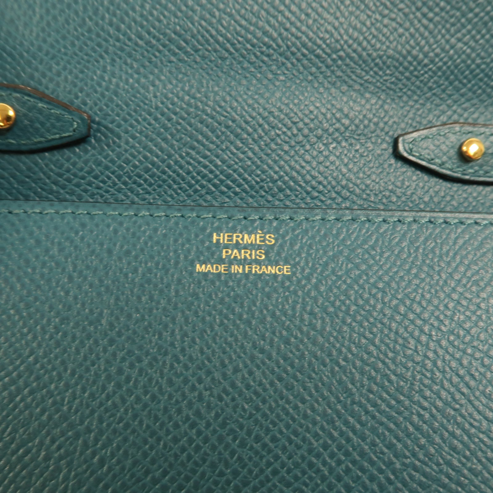 HERMES Epsom皮革Clic 16金扣肩背袋Malachite