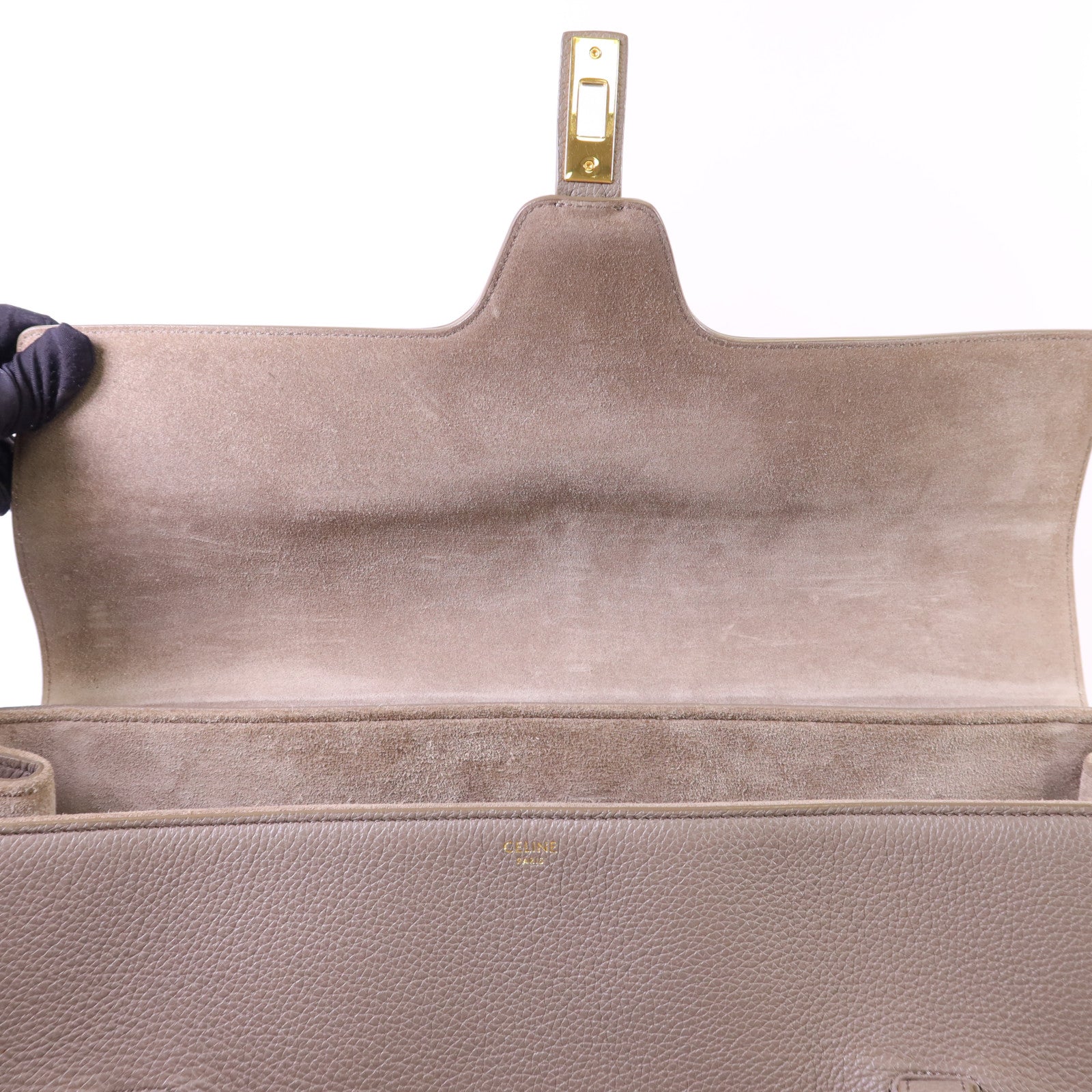CELINE 牛皮皮革Soft 16金扣肩背袋