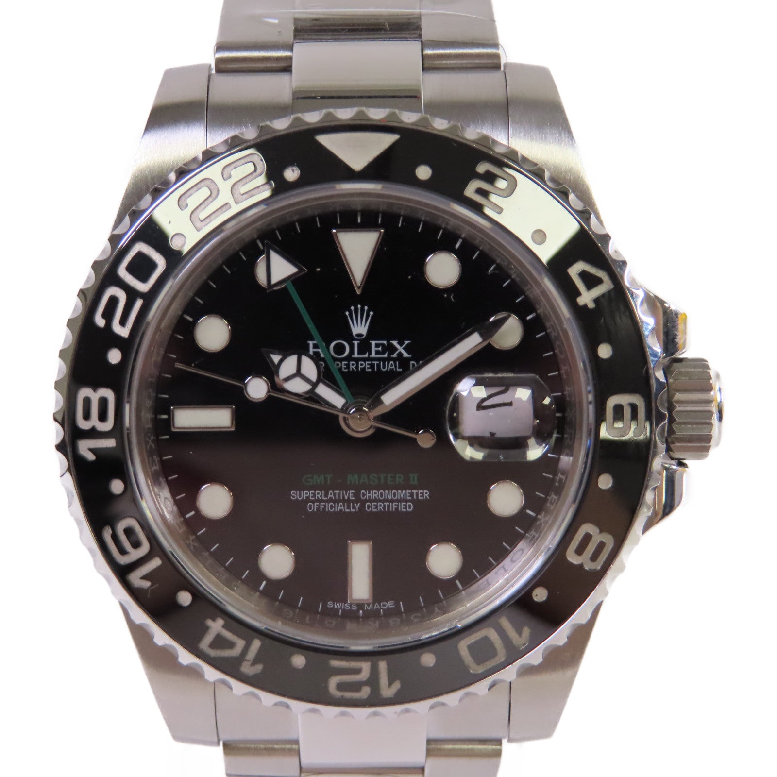 ROLEX GMT Master II Watch不鏽鋼自動機芯手錶黑色