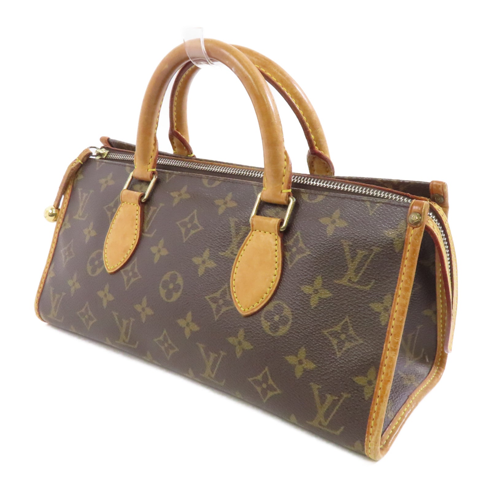 LOUIS VUITTON Monogram Popincourt金扣手挽袋啡色