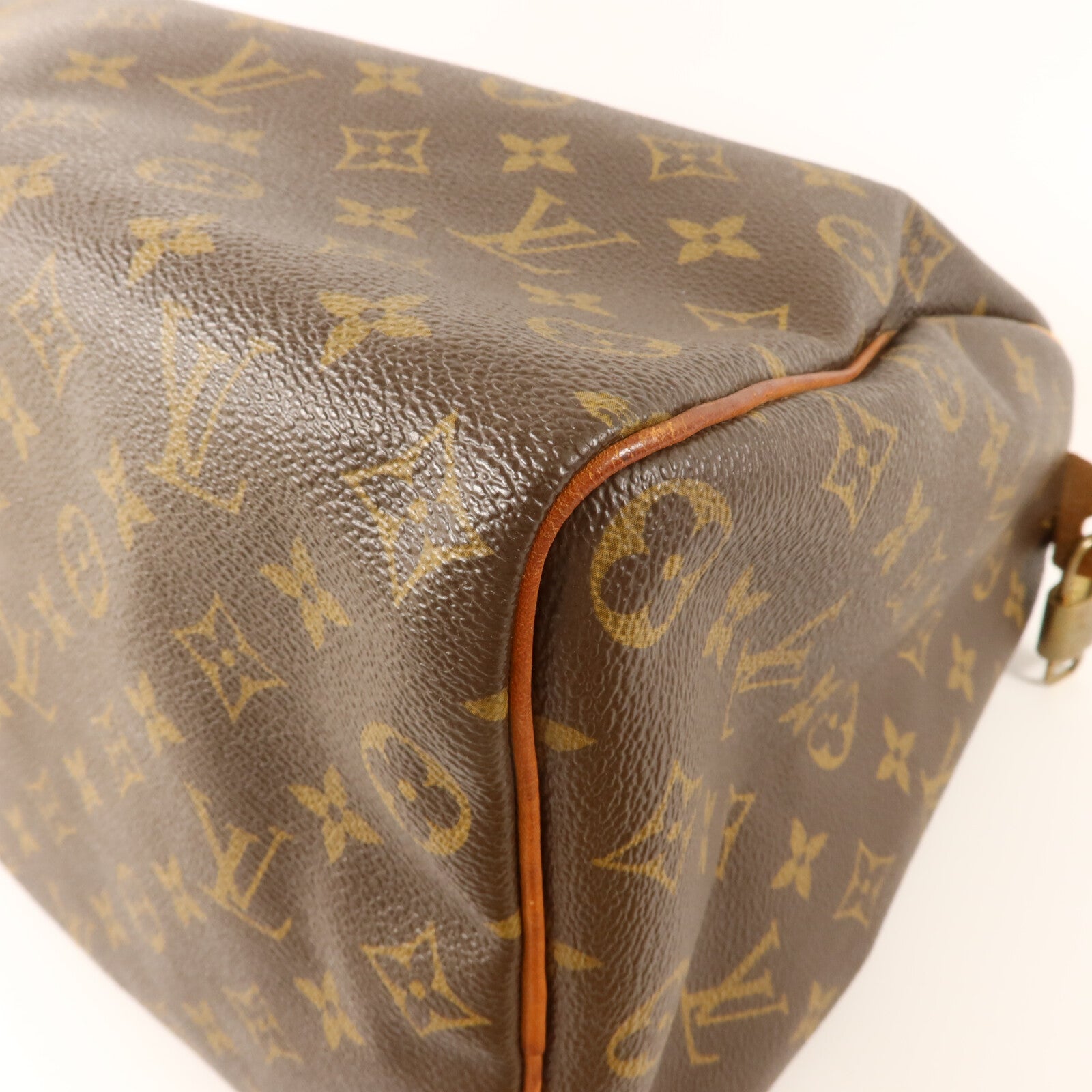 LOUIS VUITTON Monogram Speedy 35金扣手挽袋