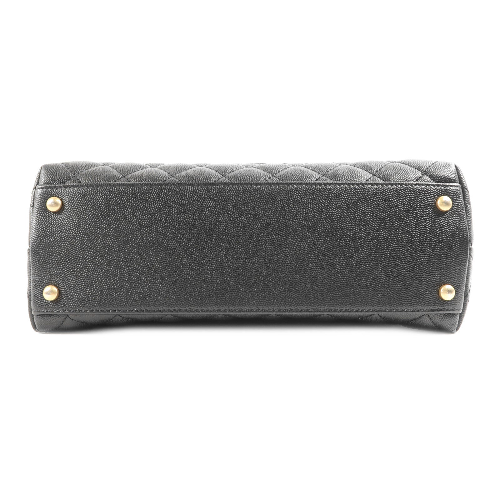 CHANEL 牛皮皮革/蜥蝪皮革Coco Handle Medium金扣手挽肩背兩用袋