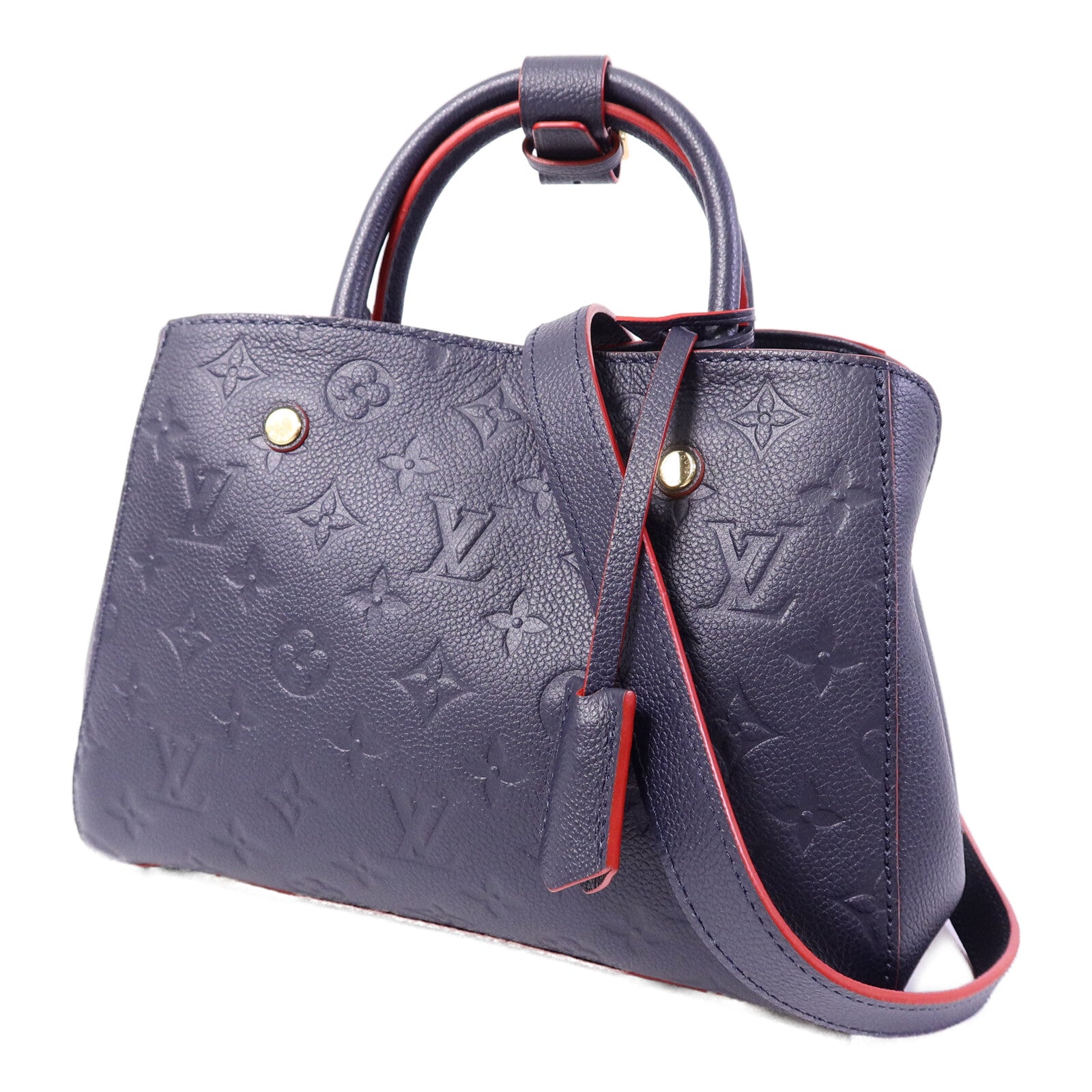 LOUIS VUITTON Monogram Empreinte Montaigne BB手挽肩背兩用袋