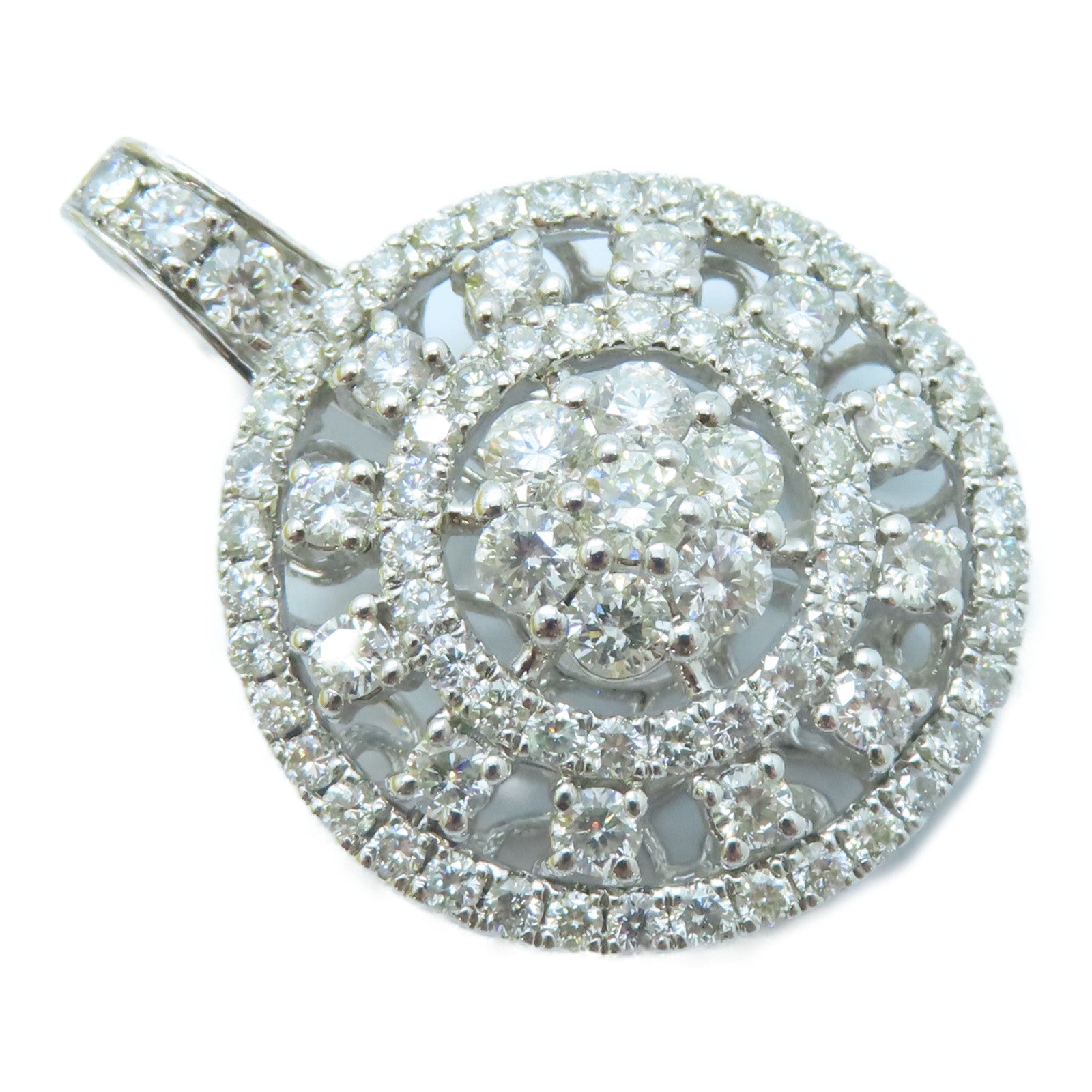 JEWELRY 18K白金Diamond Pendant Top 2.00ct鑚石吊墜