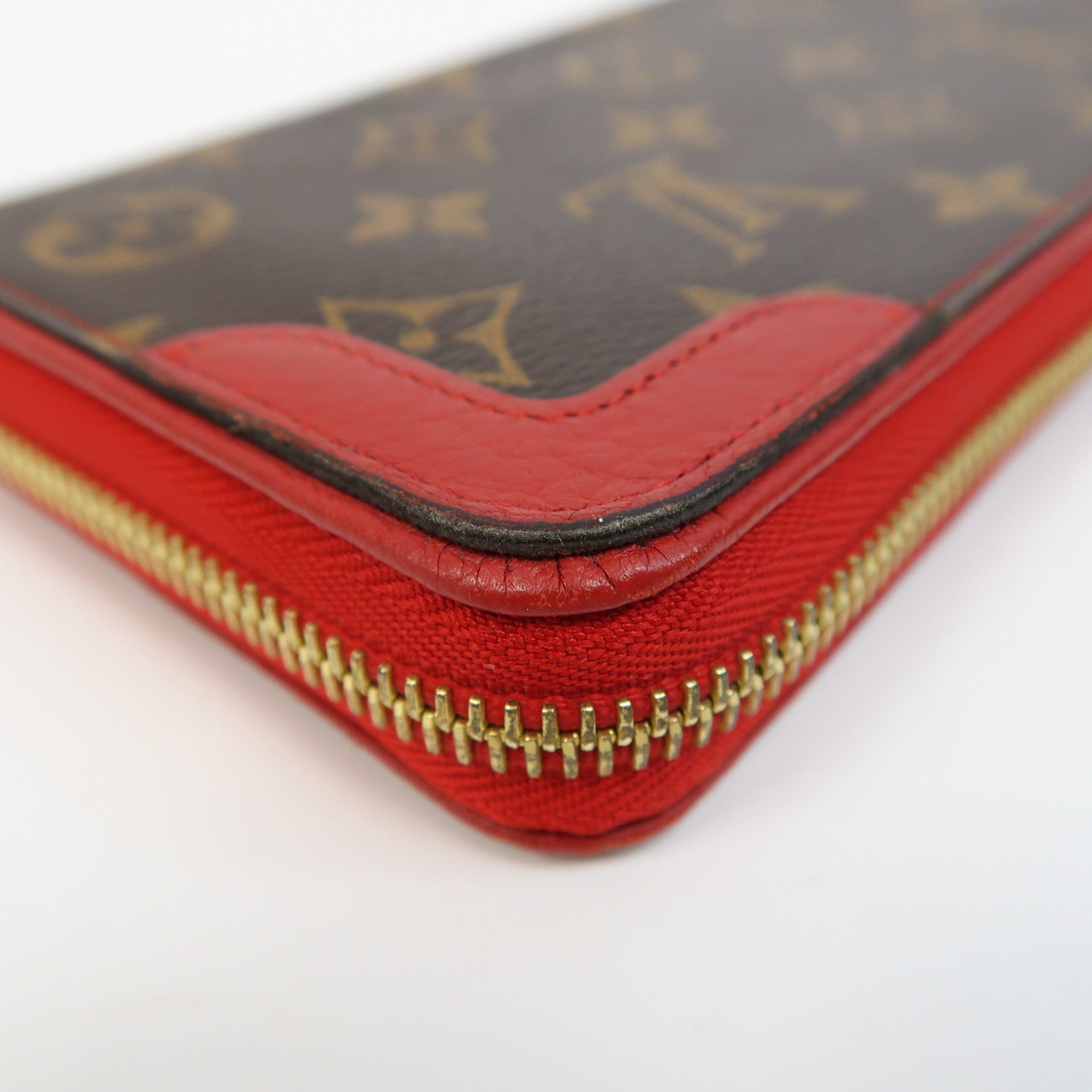 LOUIS VUITTON Monogram Retiro Zippy Wallet長錢包紅色/啡色