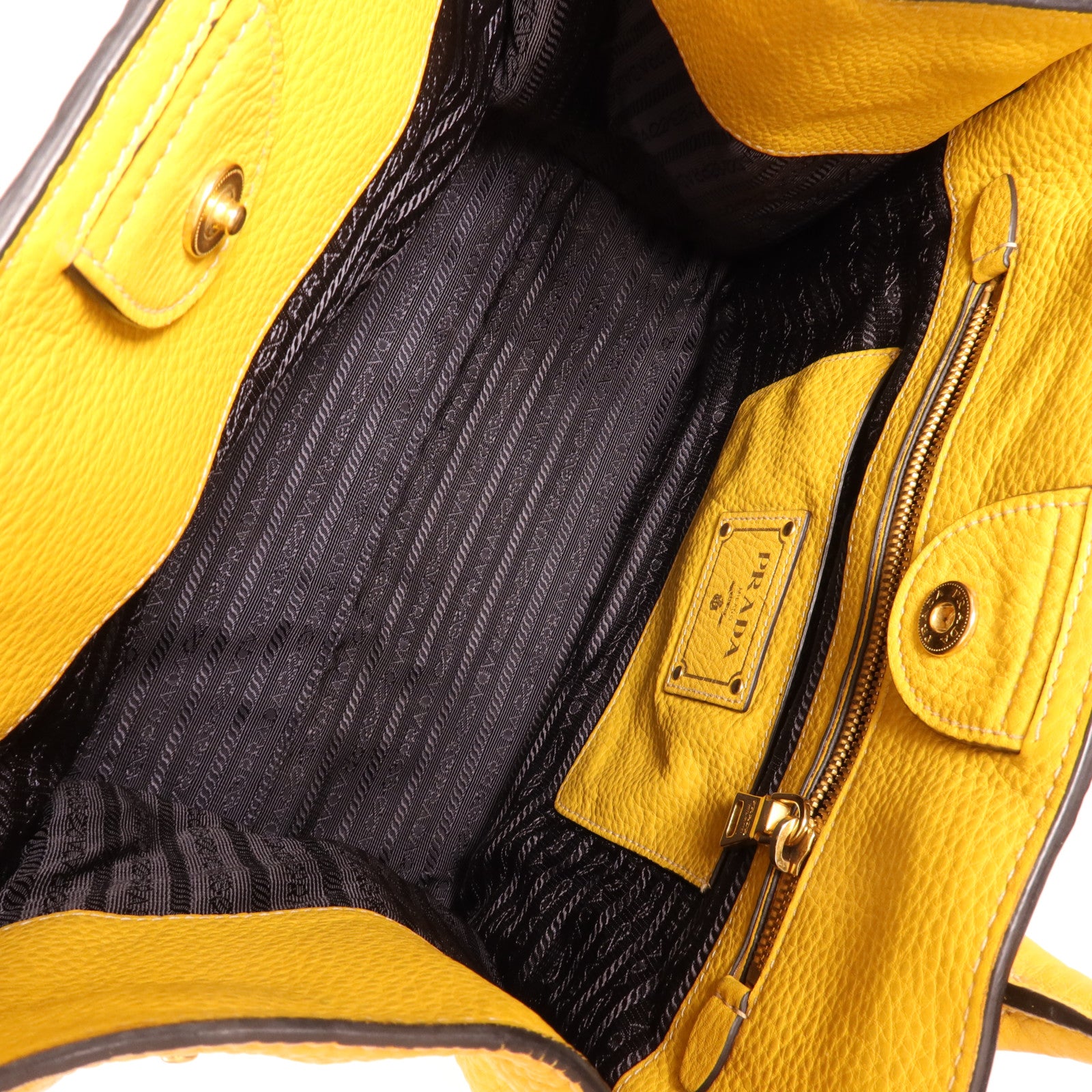 PRADA 牛皮皮革2 Way Shoulder金扣手挽袋