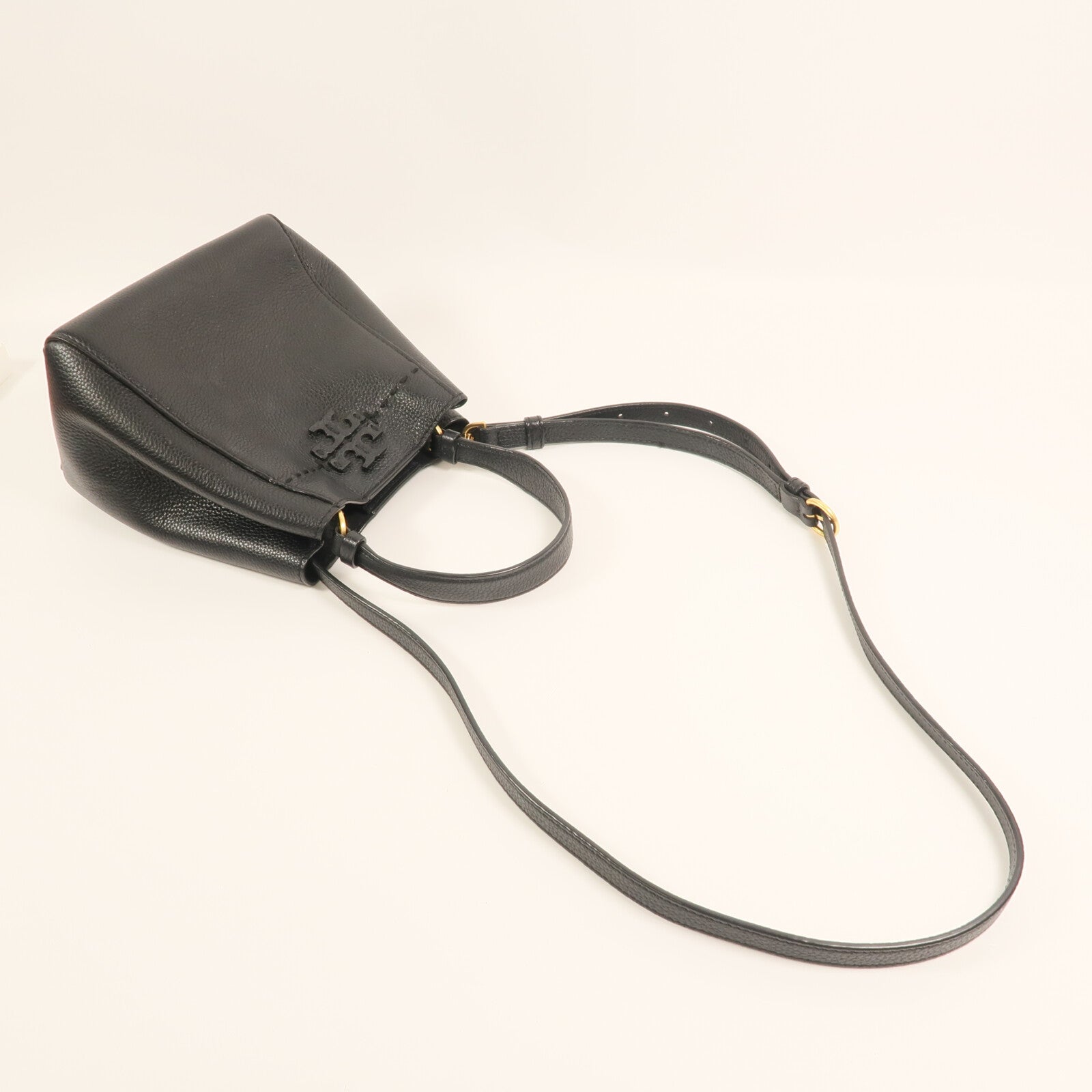 Tory Burch 牛皮皮革Shoulder Bag金扣手挽肩背兩用袋