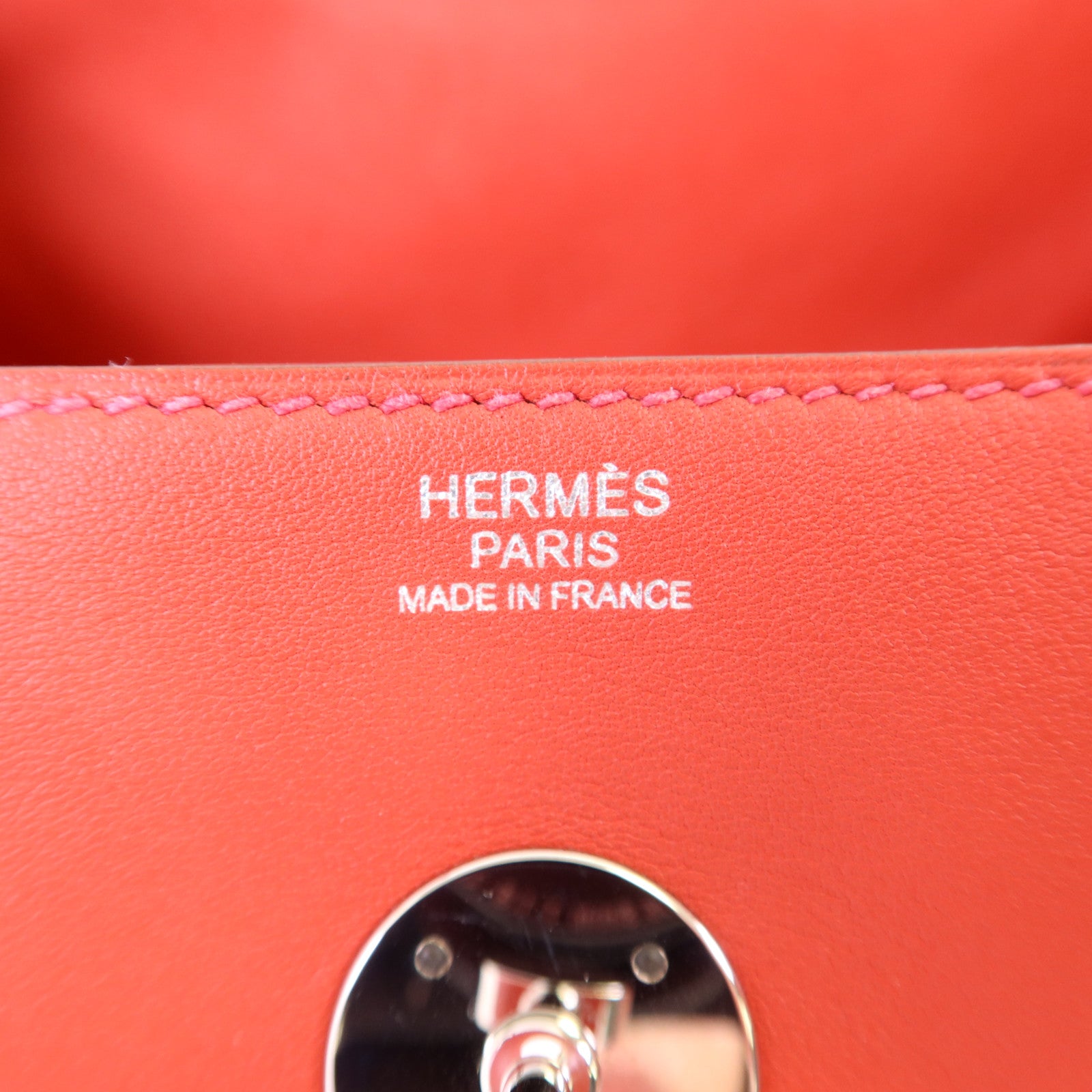 HERMES Evercolor皮革Lindy 30銀扣手挽肩背兩用袋