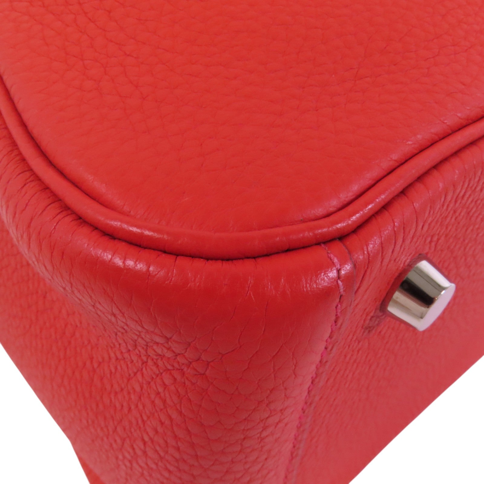 HERMES Clemence皮革Lindy 26銀扣肩背袋