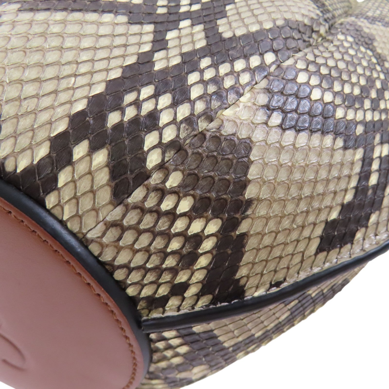 LOEWE 蛇皮皮革Shell Tote Small Tote Bag肩背袋