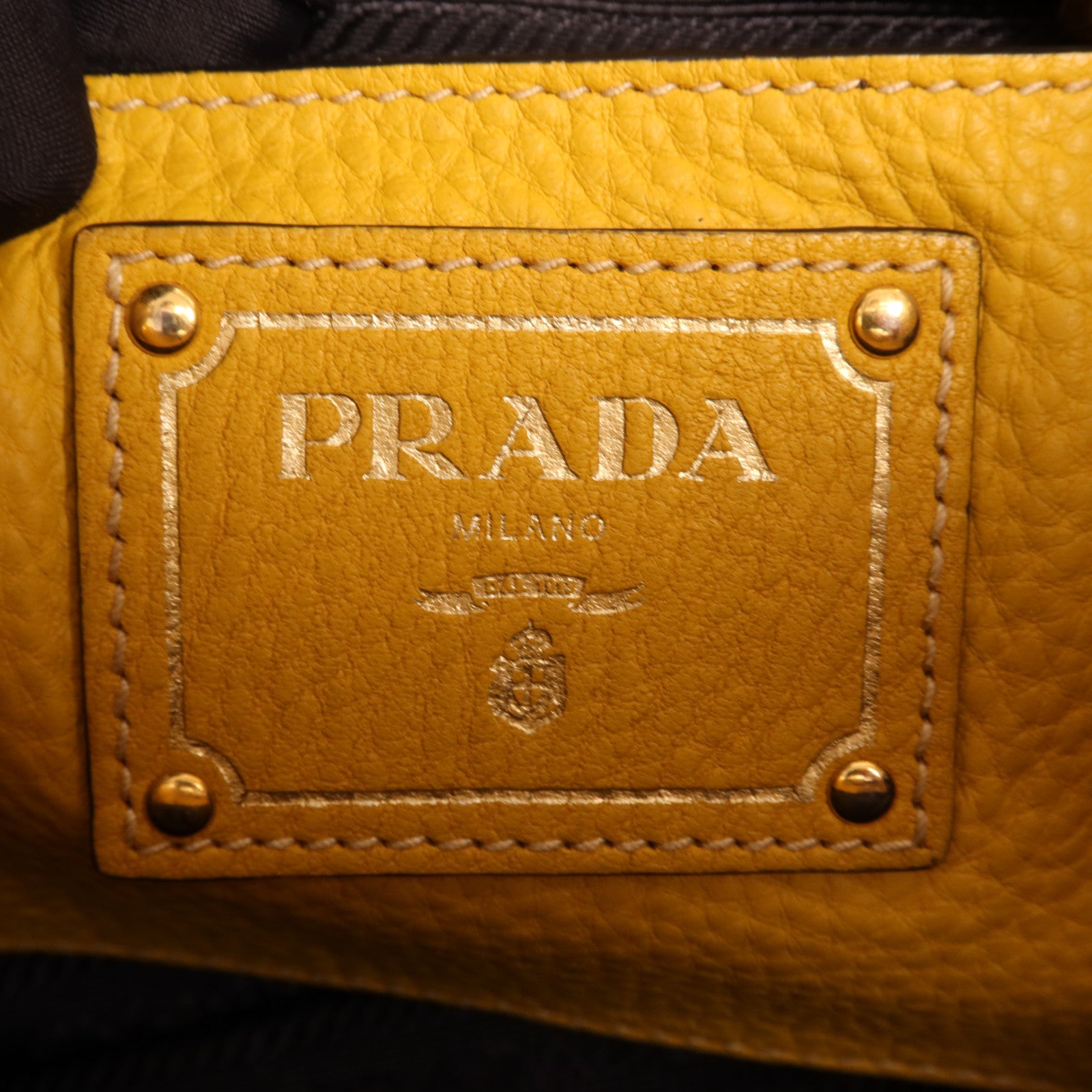 PRADA 牛皮皮革2 Way Shoulder金扣手挽袋