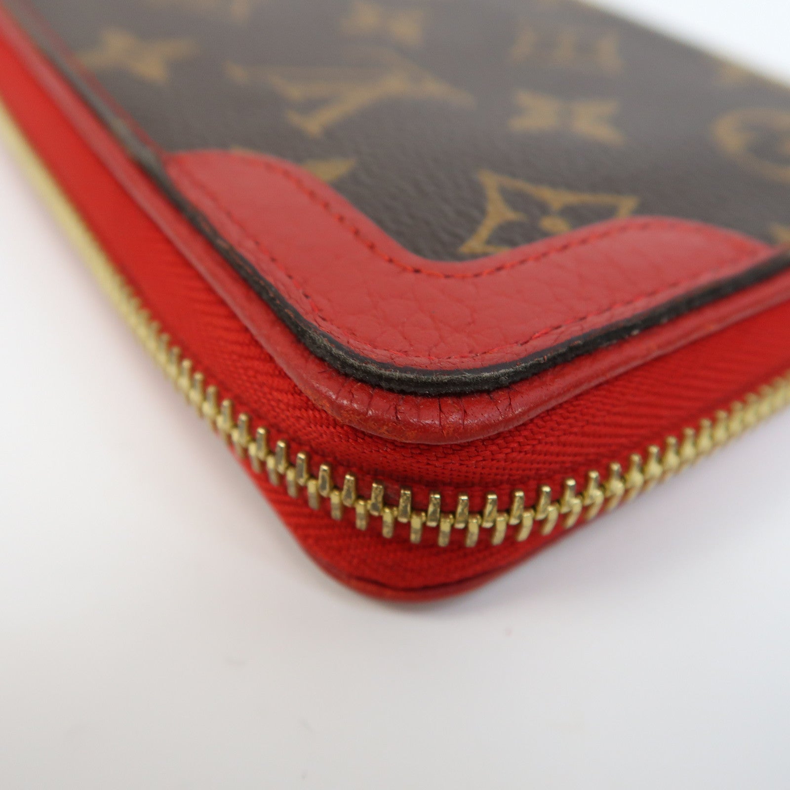LOUIS VUITTON Monogram Retiro Zippy Wallet長錢包紅色/啡色
