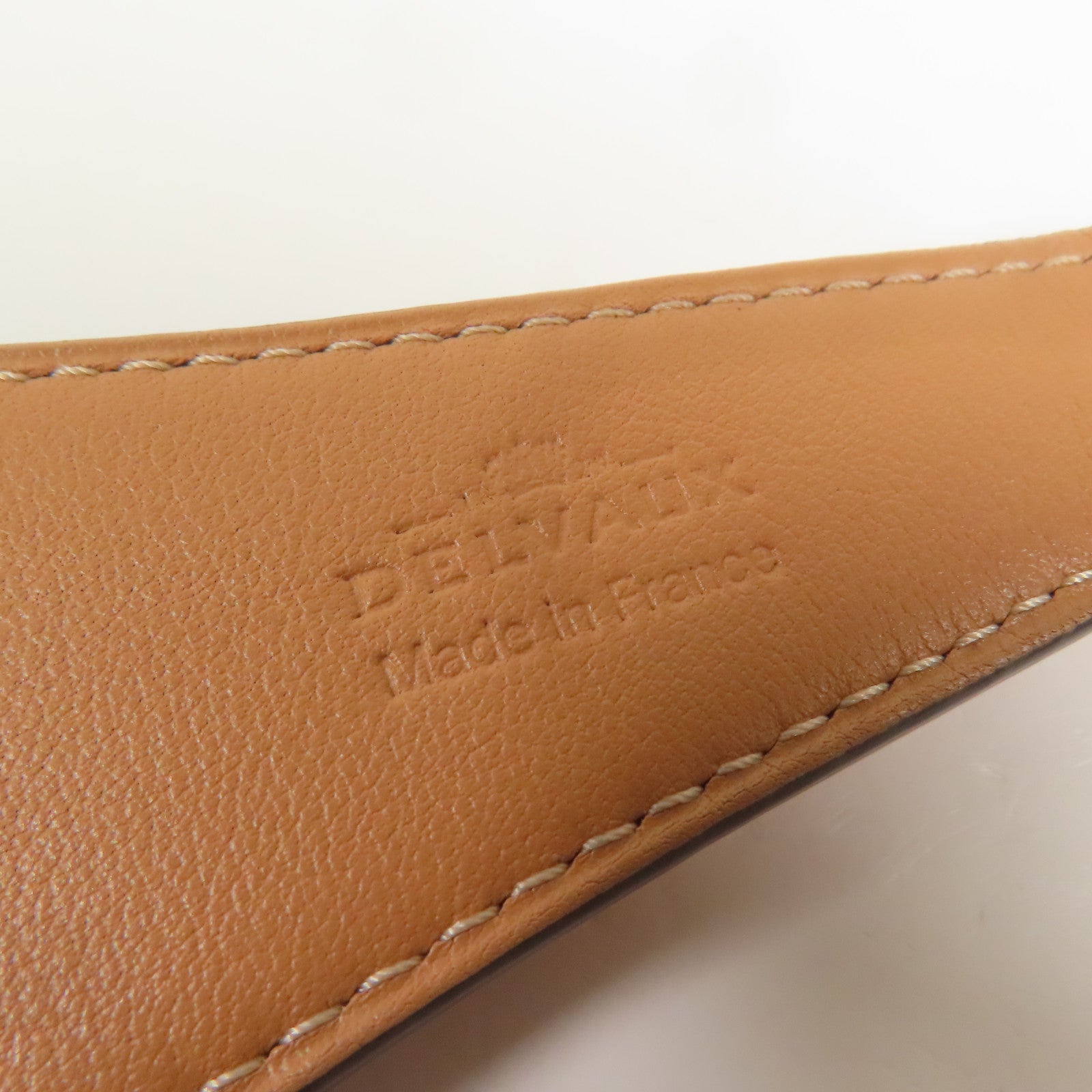 Delvaux 帆布/牛皮皮革Strap肩背帶