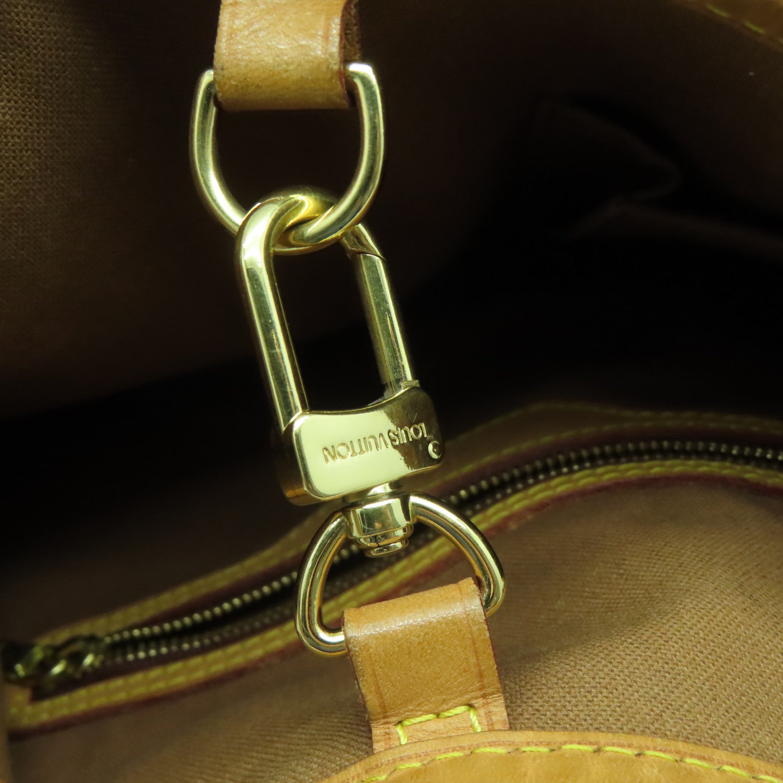 LOUIS VUITTON 【清倉大減價】Monogram Batignolles Vertical金扣肩背袋啡色