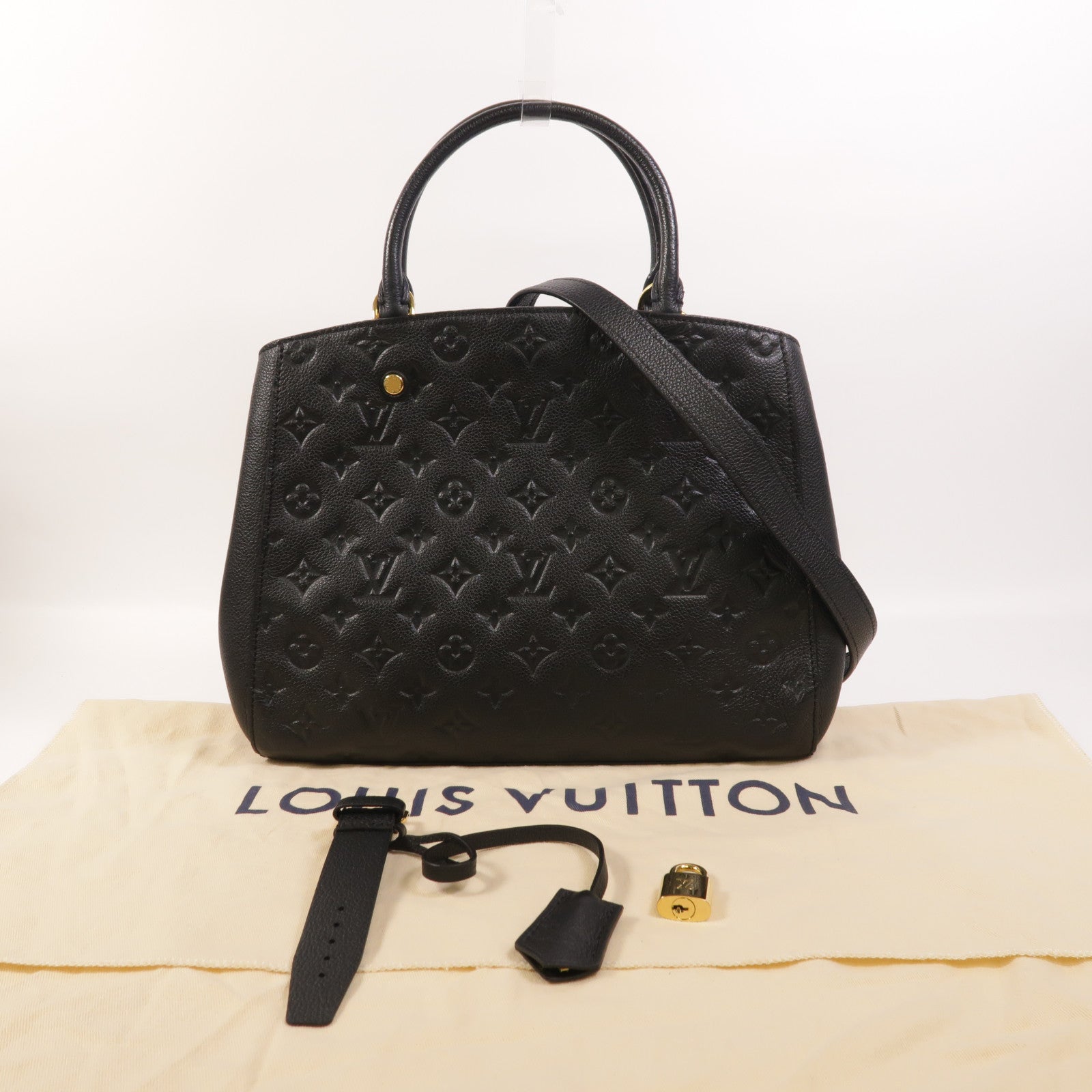 LOUIS VUITTON Monogram Empreinte Montaigne MM手挽肩背兩用袋