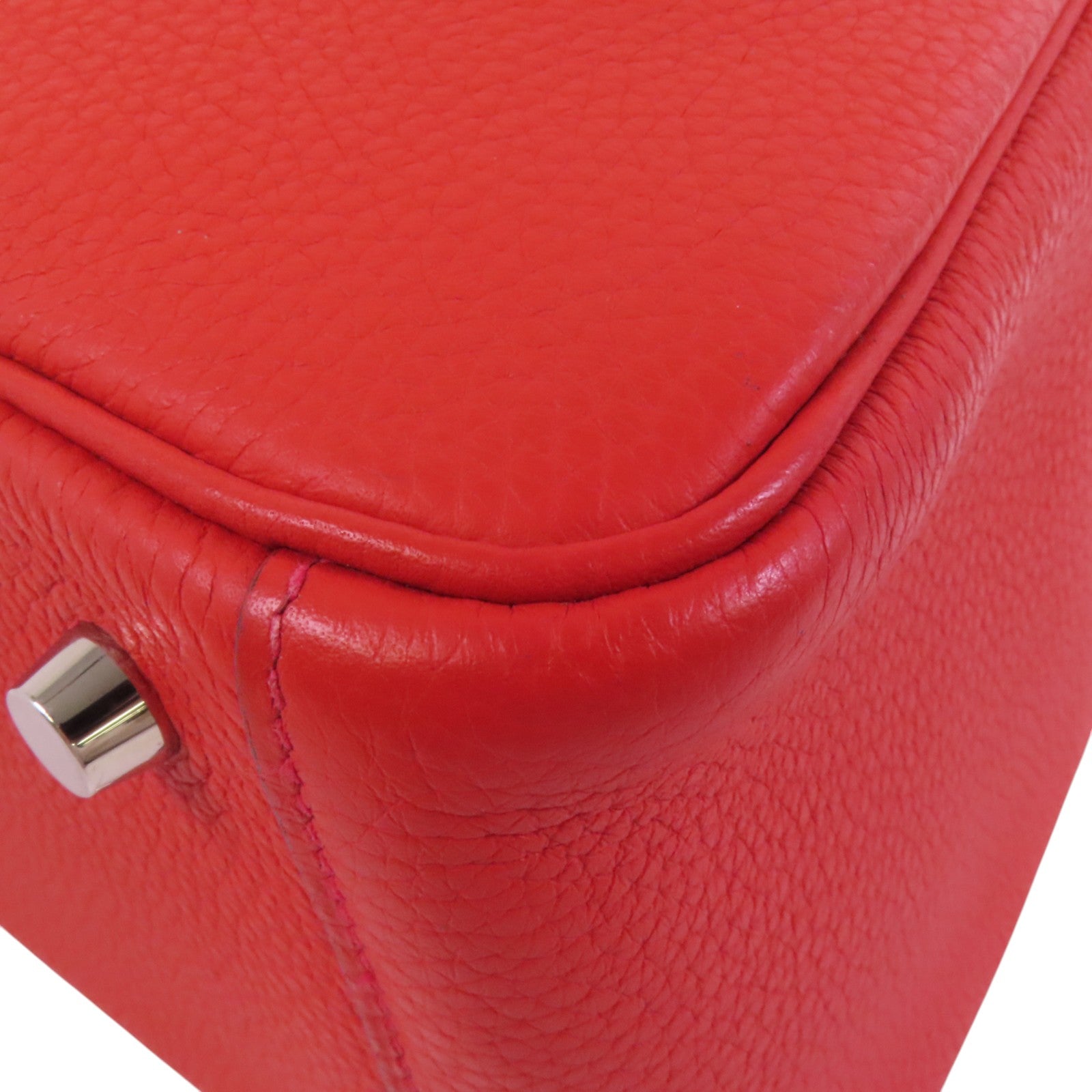 HERMES Clemence皮革Lindy 26銀扣肩背袋