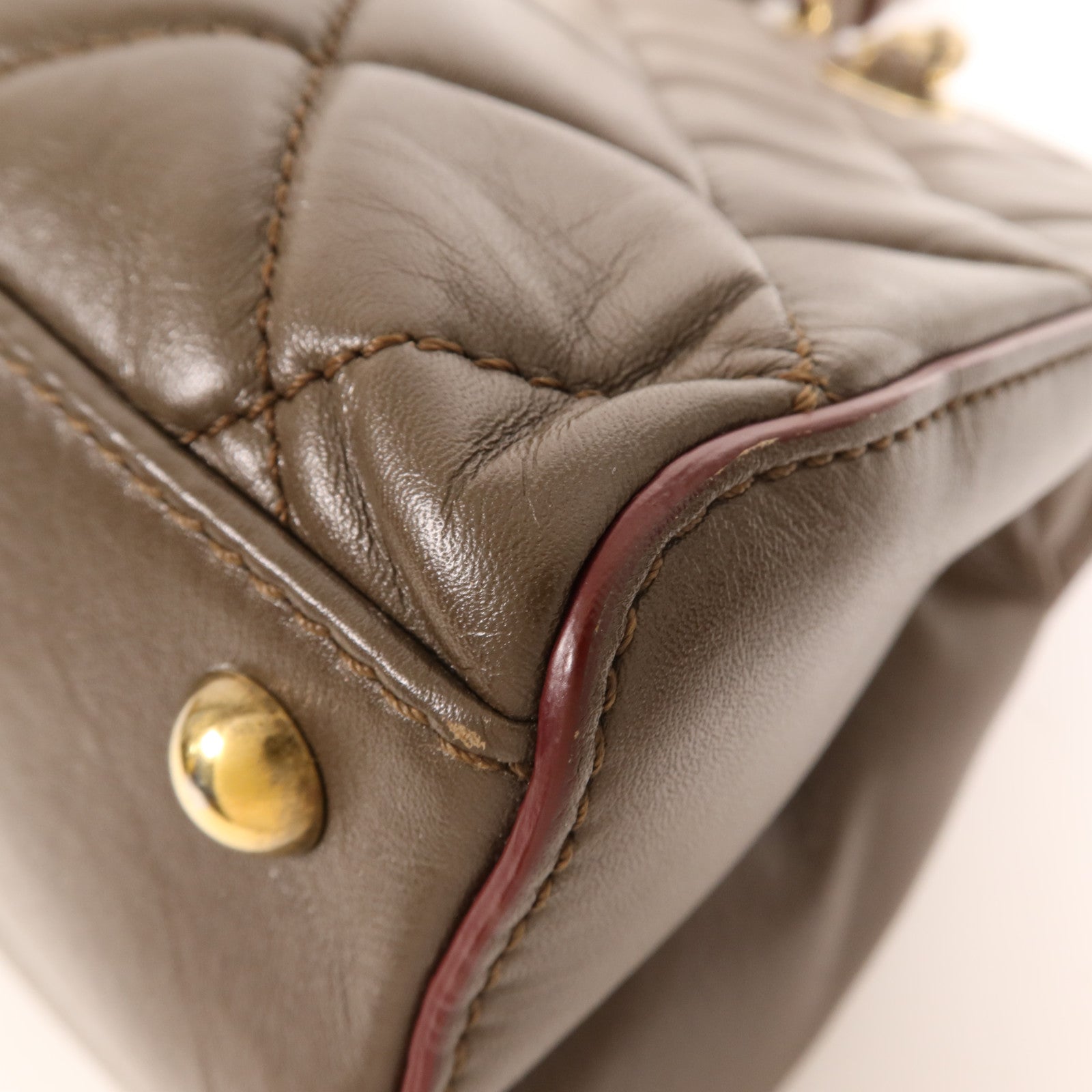 CHANEL 羊皮皮革Chain Shoulder金扣鏈帶肩背袋