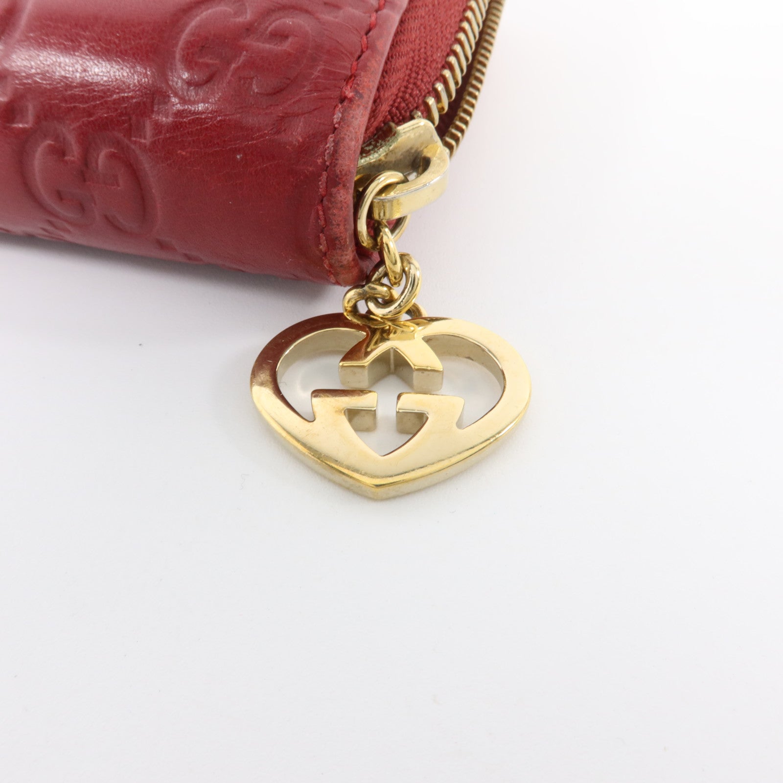 GUCCI 牛皮皮革Lovely Line Guccissima Zip-Around Long Wallet金扣長錢包