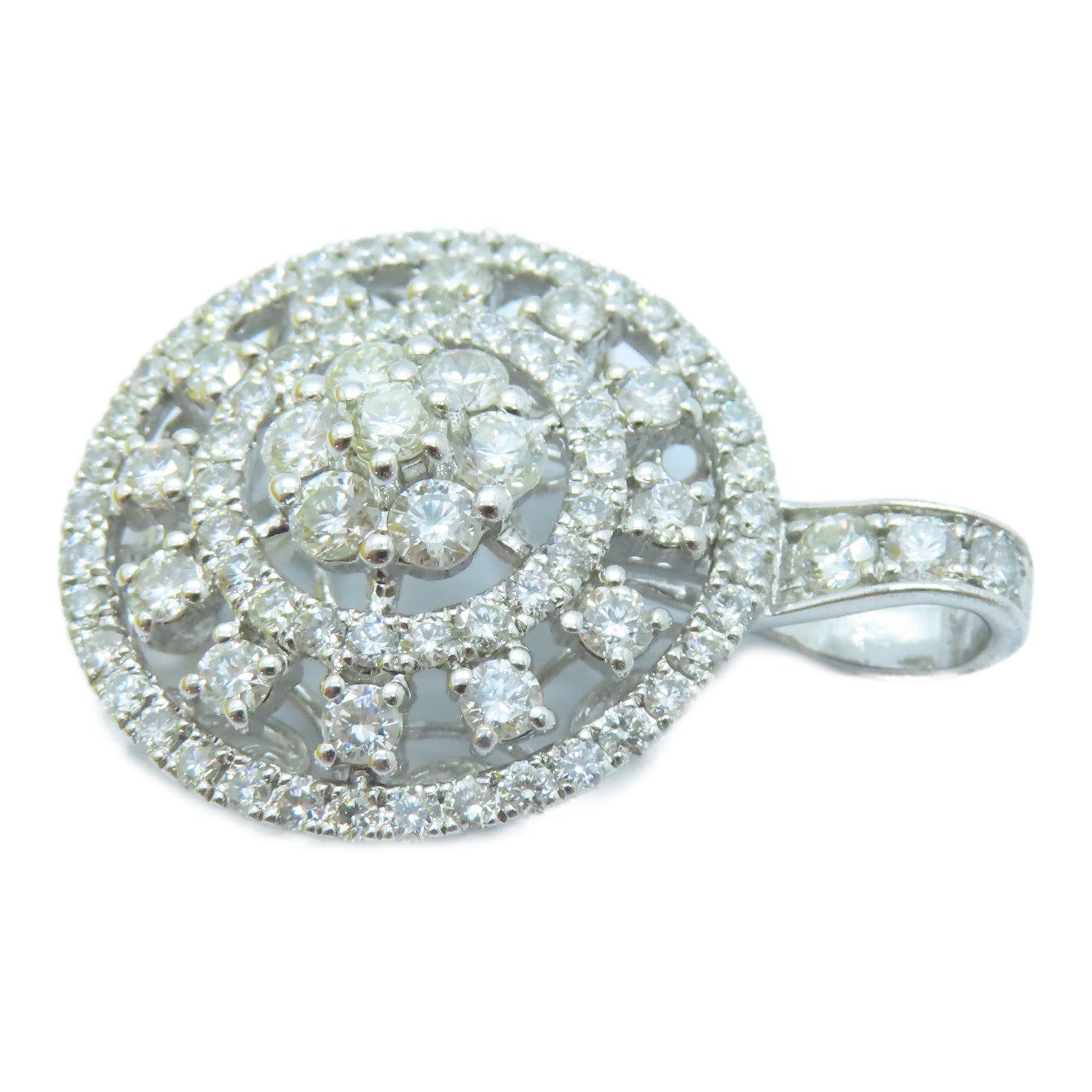 JEWELRY 18K白金Diamond Pendant Top 2.00ct鑚石吊墜