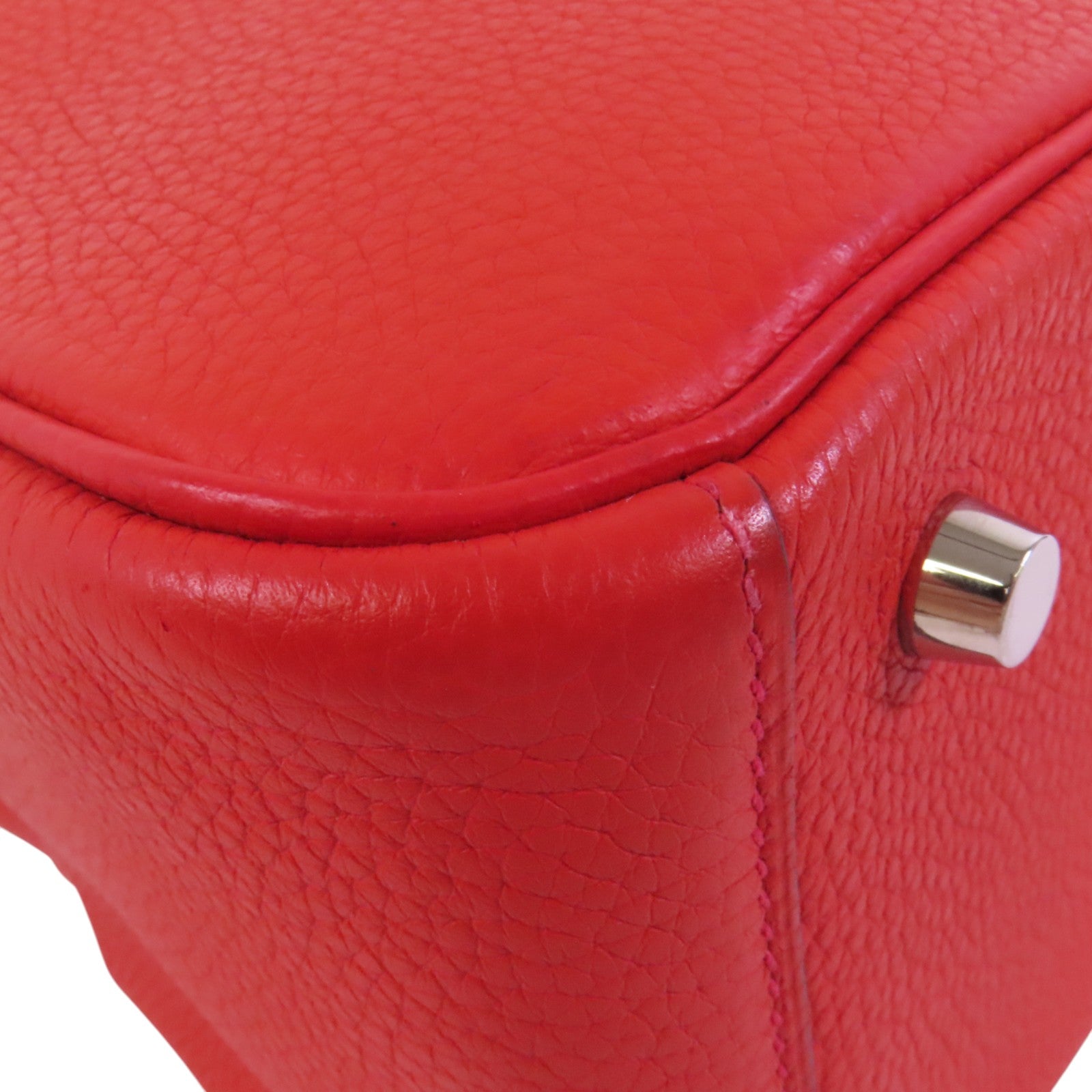 HERMES Clemence皮革Lindy 26銀扣肩背袋