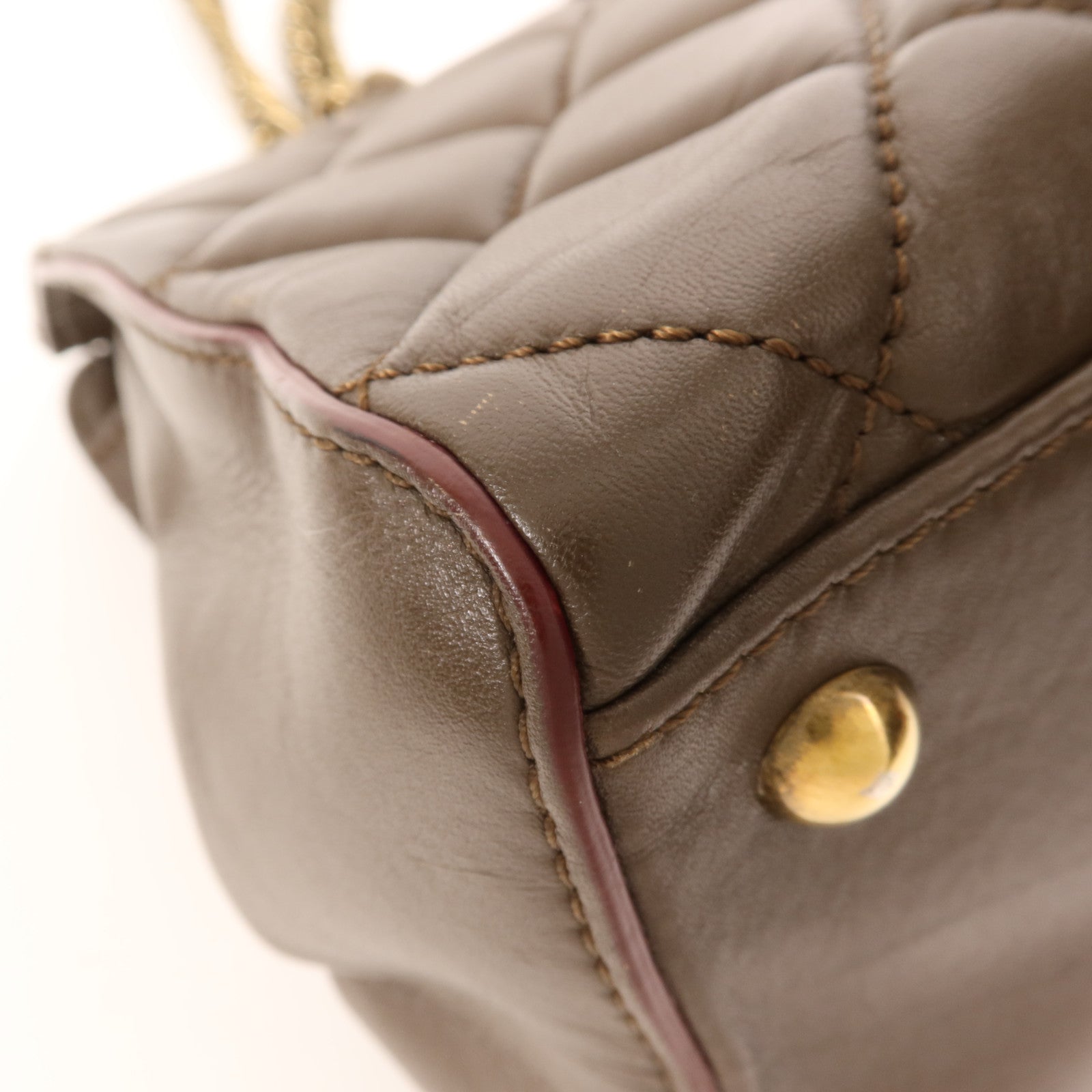 CHANEL 羊皮皮革Chain Shoulder金扣鏈帶肩背袋