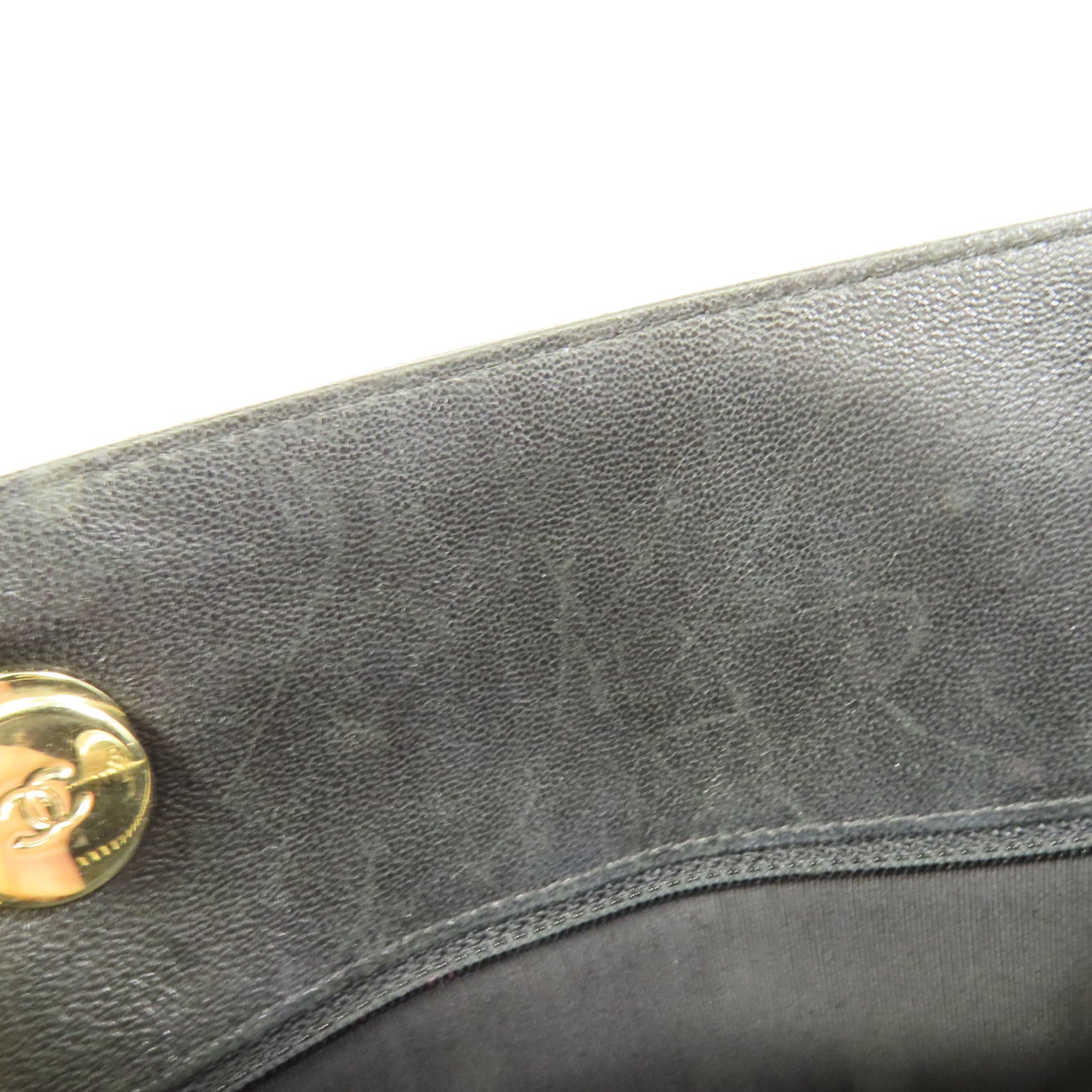 CHANEL 牛皮皮革Shoulder Bag金扣肩背袋