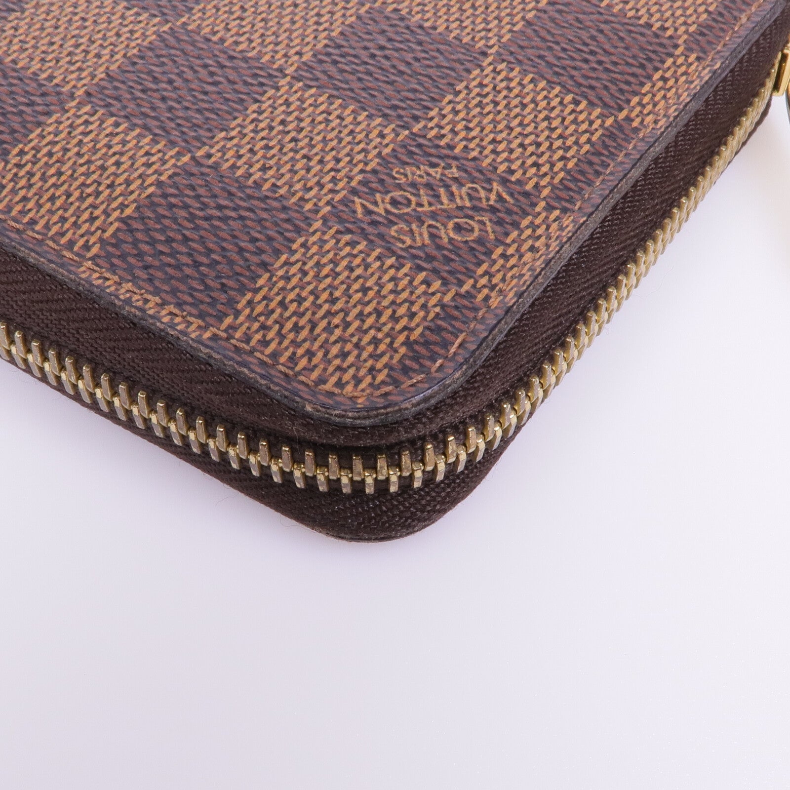 LOUIS VUITTON Damier Ebene Zippy Long Wallet金扣長錢包