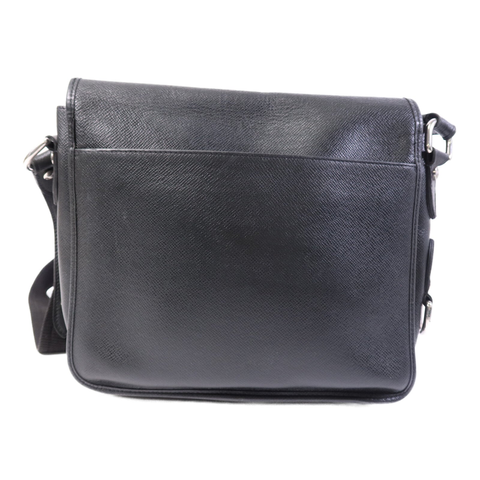 LOUIS VUITTON Taiga皮革Andrei銀扣肩背袋