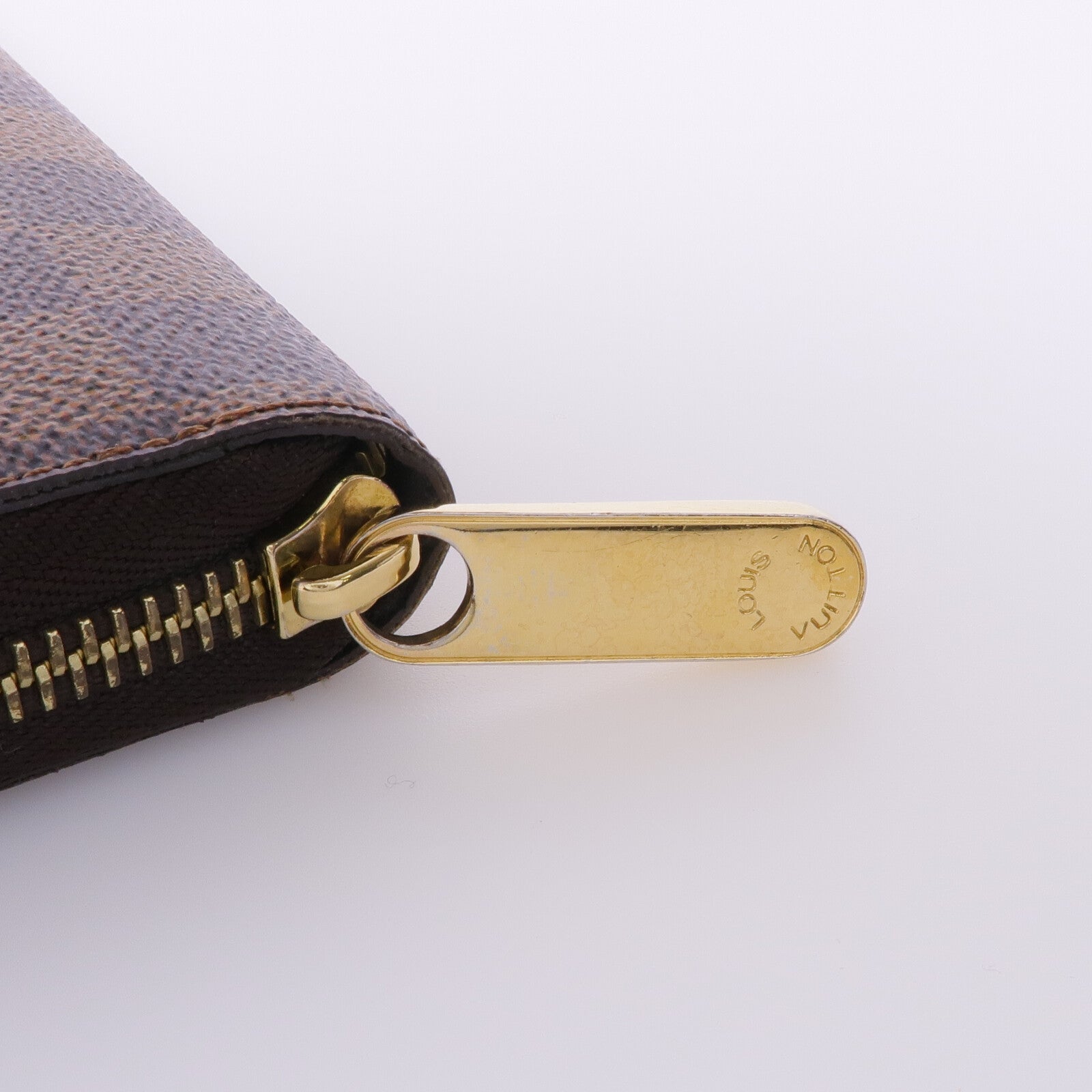 LOUIS VUITTON Damier Ebene Zippy Long Wallet金扣長錢包