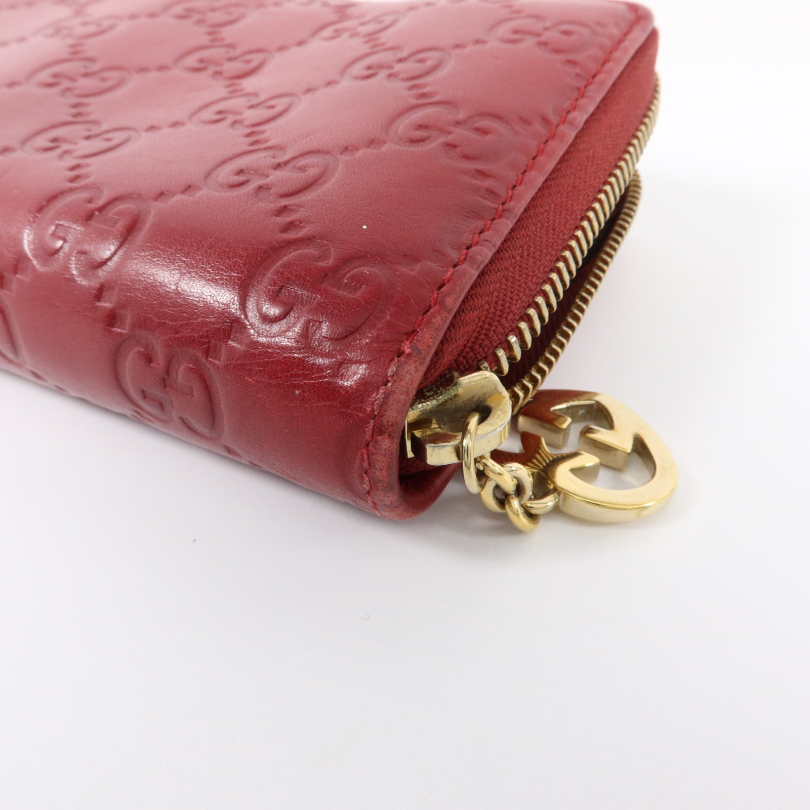 GUCCI 牛皮皮革Lovely Line Guccissima Zip-Around Long Wallet金扣長錢包